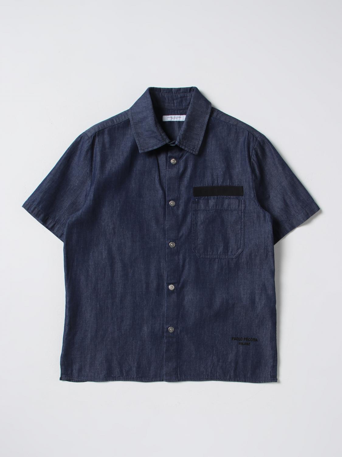 PAOLO PECORA CAMISA: Camisa niños Paolo Pecora, Azul Oscuro - Img 1