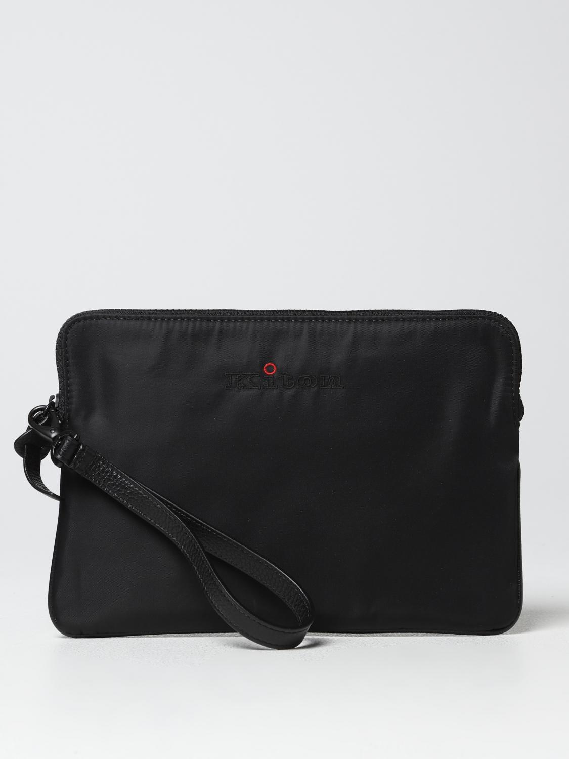 KITON BRIEFCASE: Pocket square men Kiton, Black - Img 1