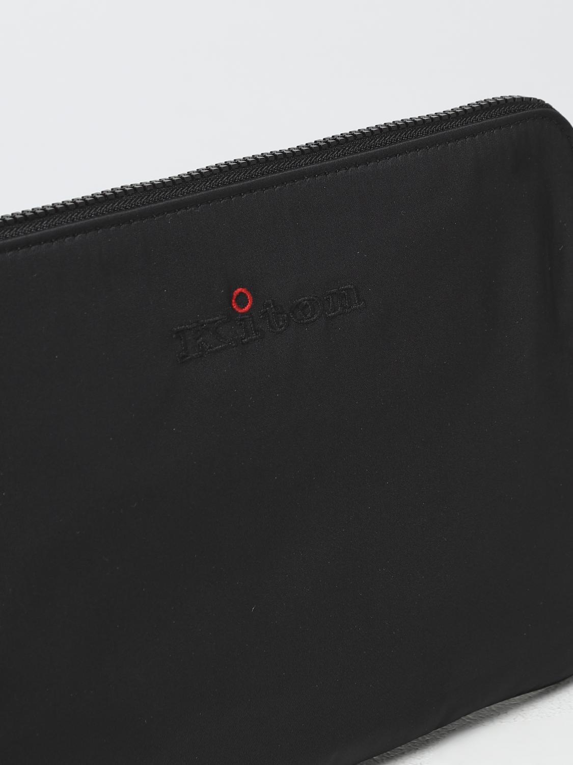 KITON BRIEFCASE: Pocket square men Kiton, Black - Img 3
