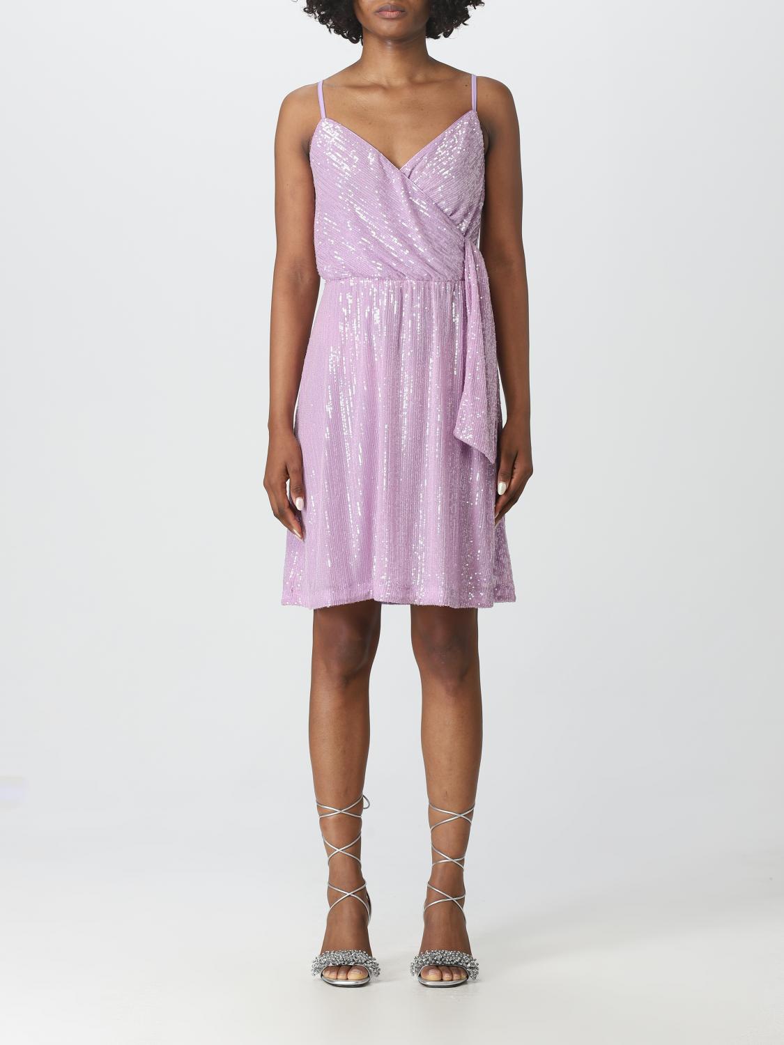 liu jo pink dress Liu Jo Short Sheath Dress With Buckles, Light Pink, 46