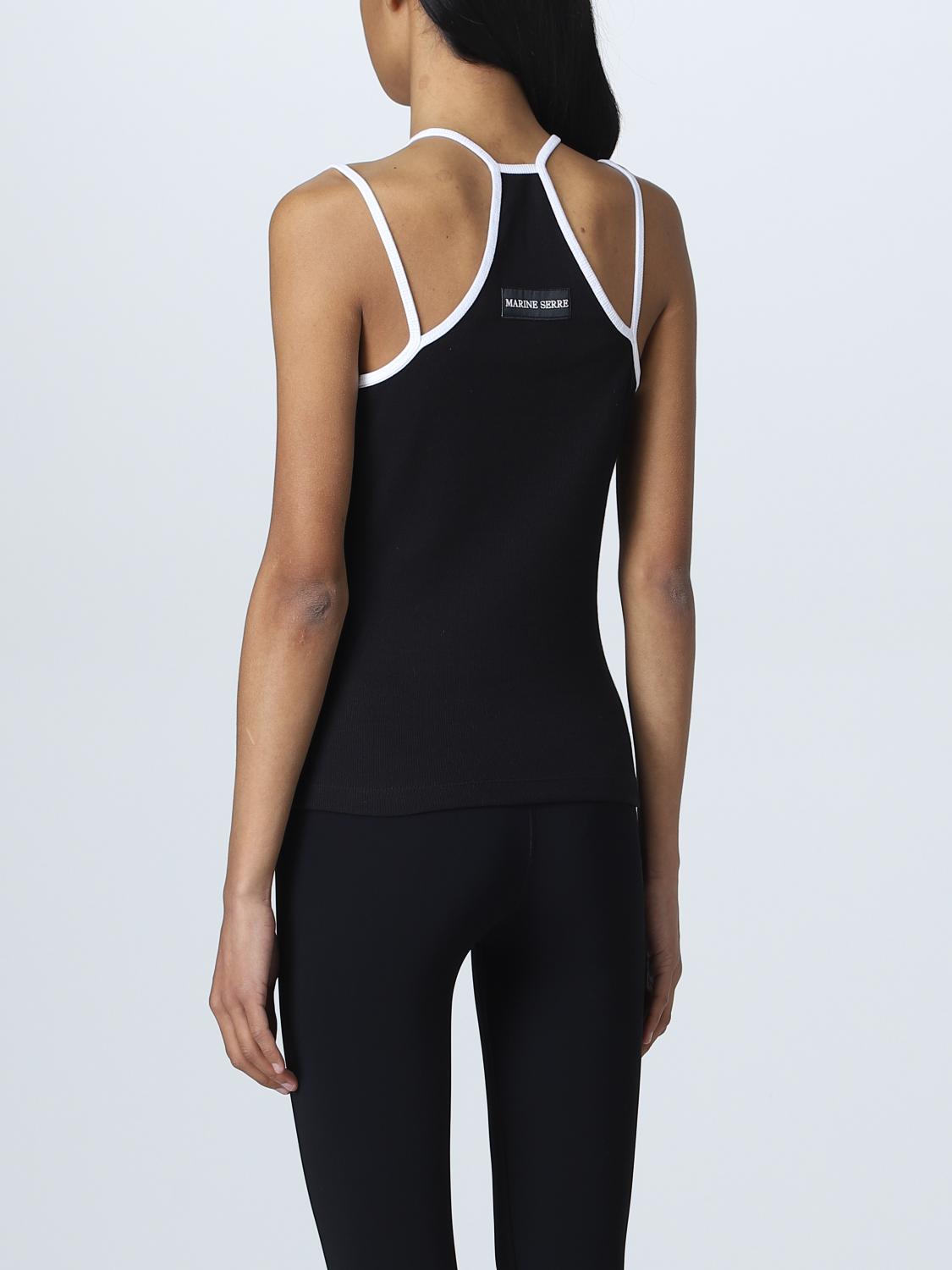 MARINE SERRE TOP: Top mujer Marine Serre, Negro - Img 3