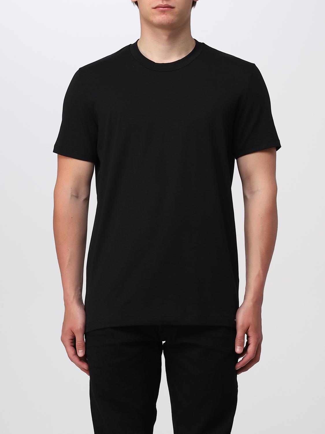 TOM FORD T-SHIRT: T-shirt Tom Ford in cotone e modal stretch, Nero - Img 1