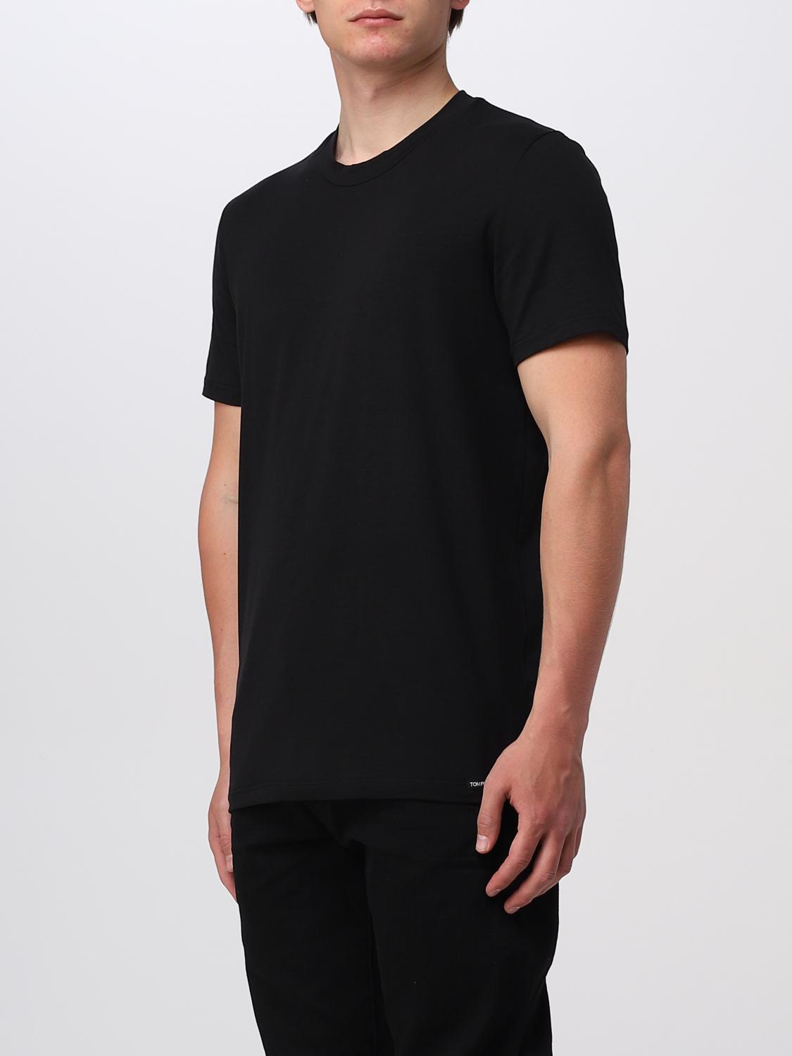 TOM FORD T-SHIRT: T-shirt Tom Ford in cotone e modal stretch, Nero - Img 4
