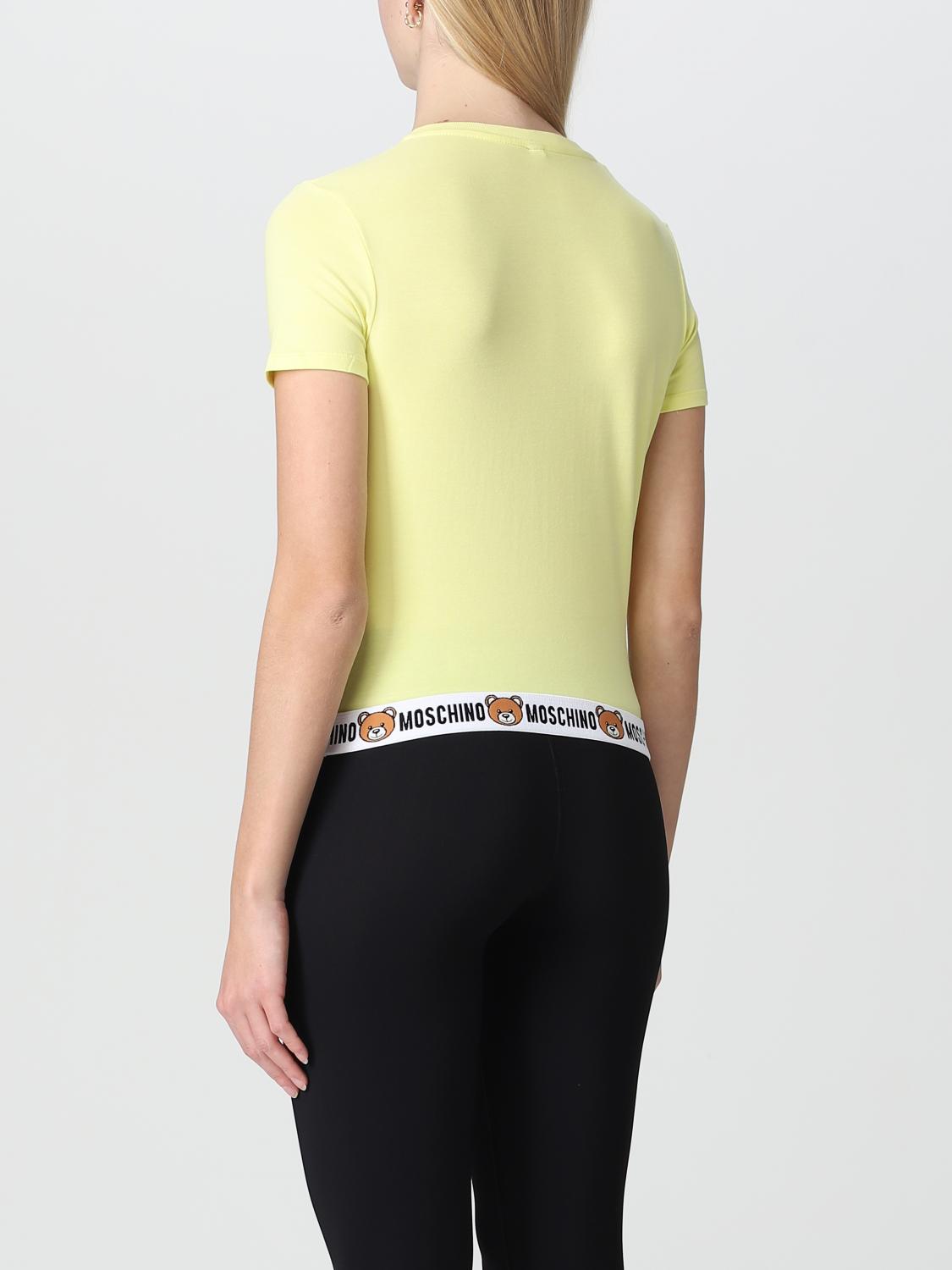 MOSCHINO UNDERWEAR CAMISETA: Camiseta mujer Moschino Underwear, Amarillo - Img 2