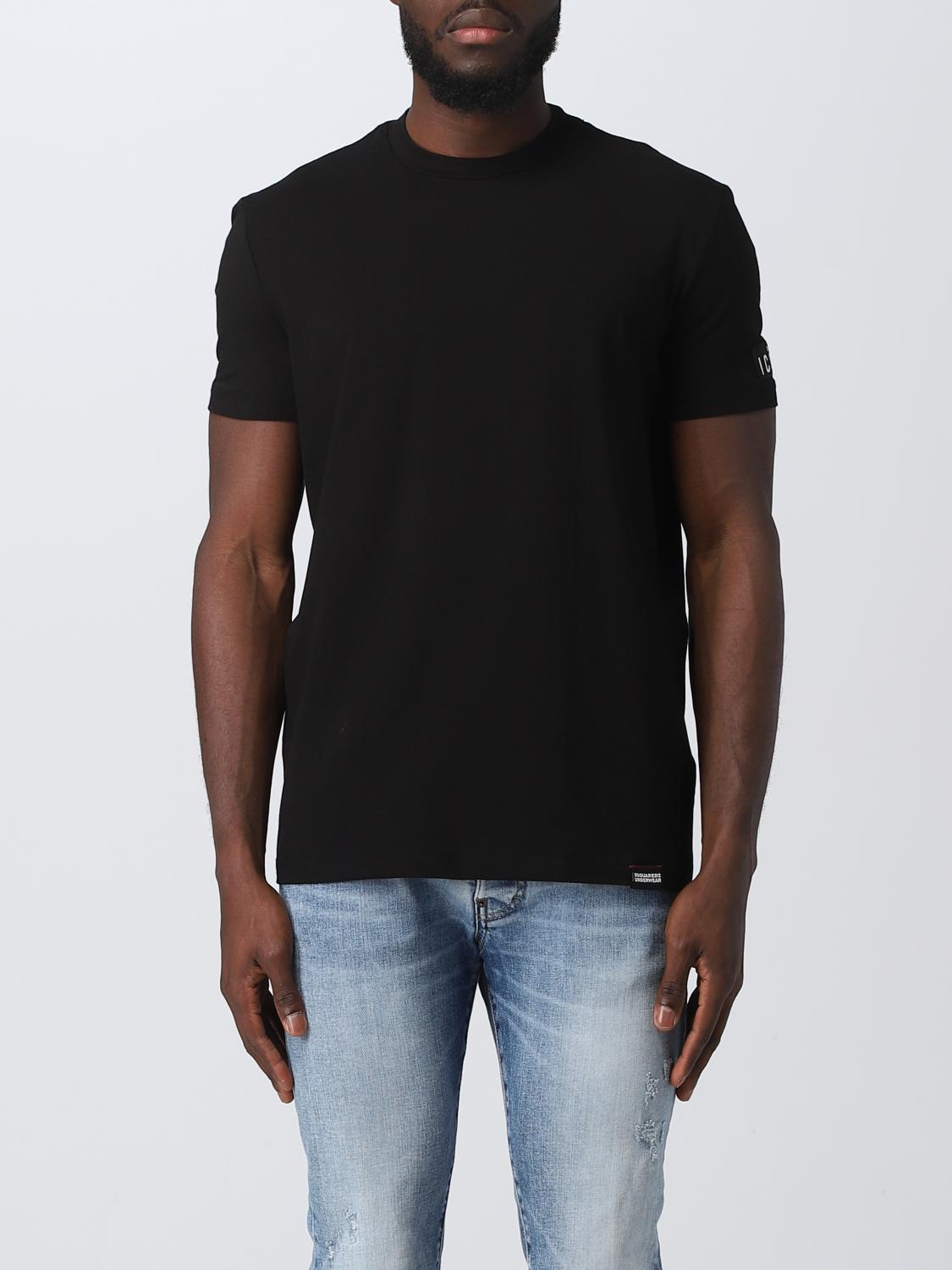 DSQUARED2 SWEATER: Dsquared2 cotton T-shirt, Black - Img 1