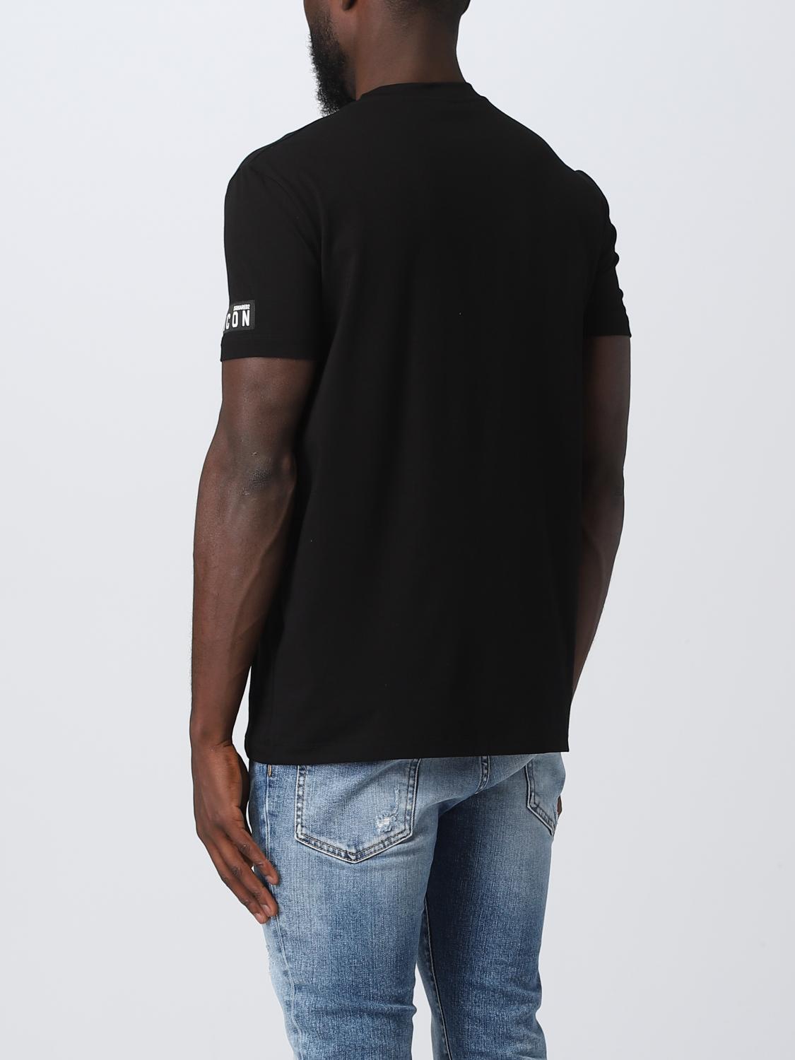 DSQUARED2 SWEATER: Dsquared2 cotton T-shirt, Black - Img 2