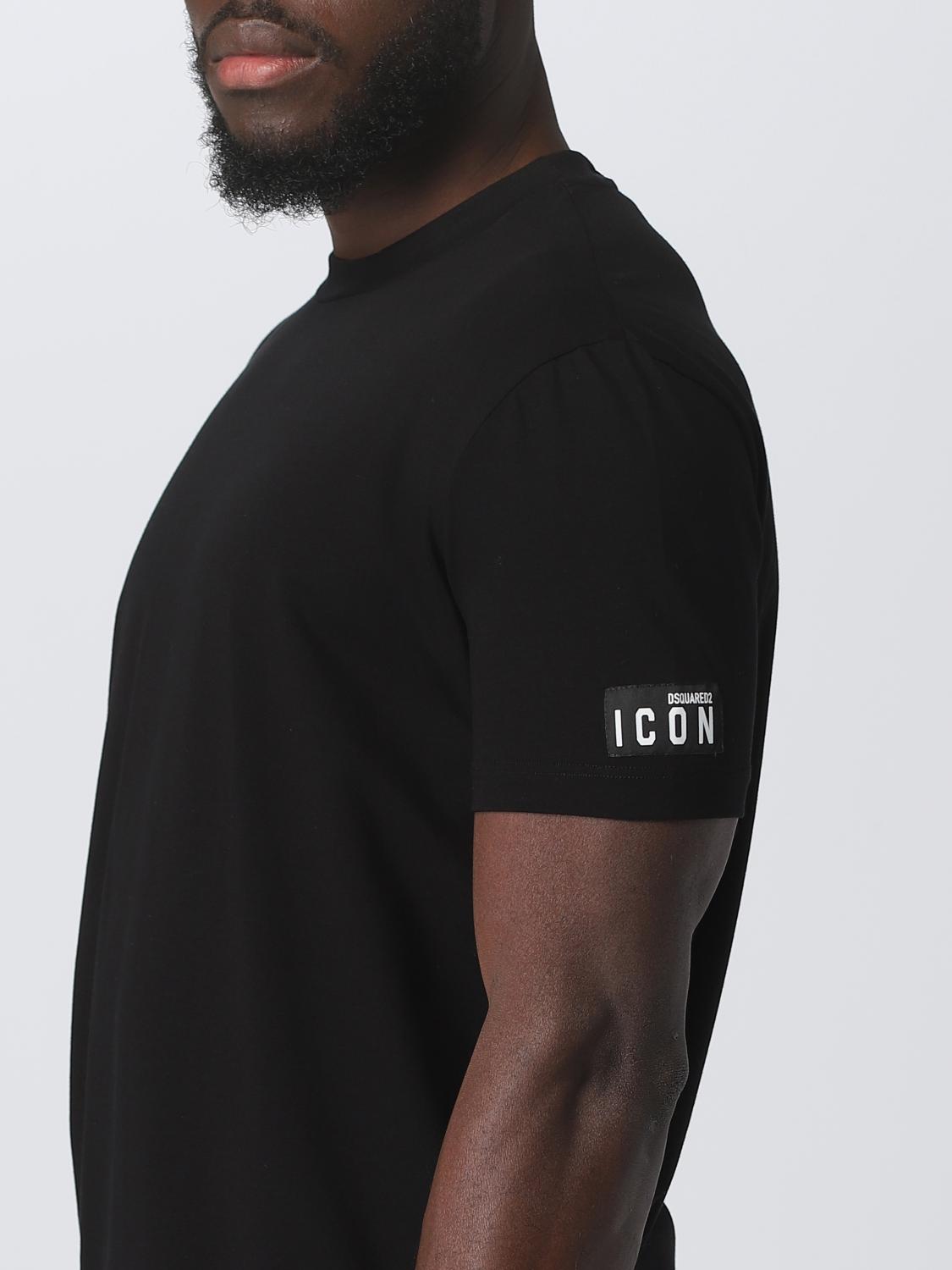 DSQUARED2 SWEATER: Dsquared2 cotton T-shirt, Black - Img 3