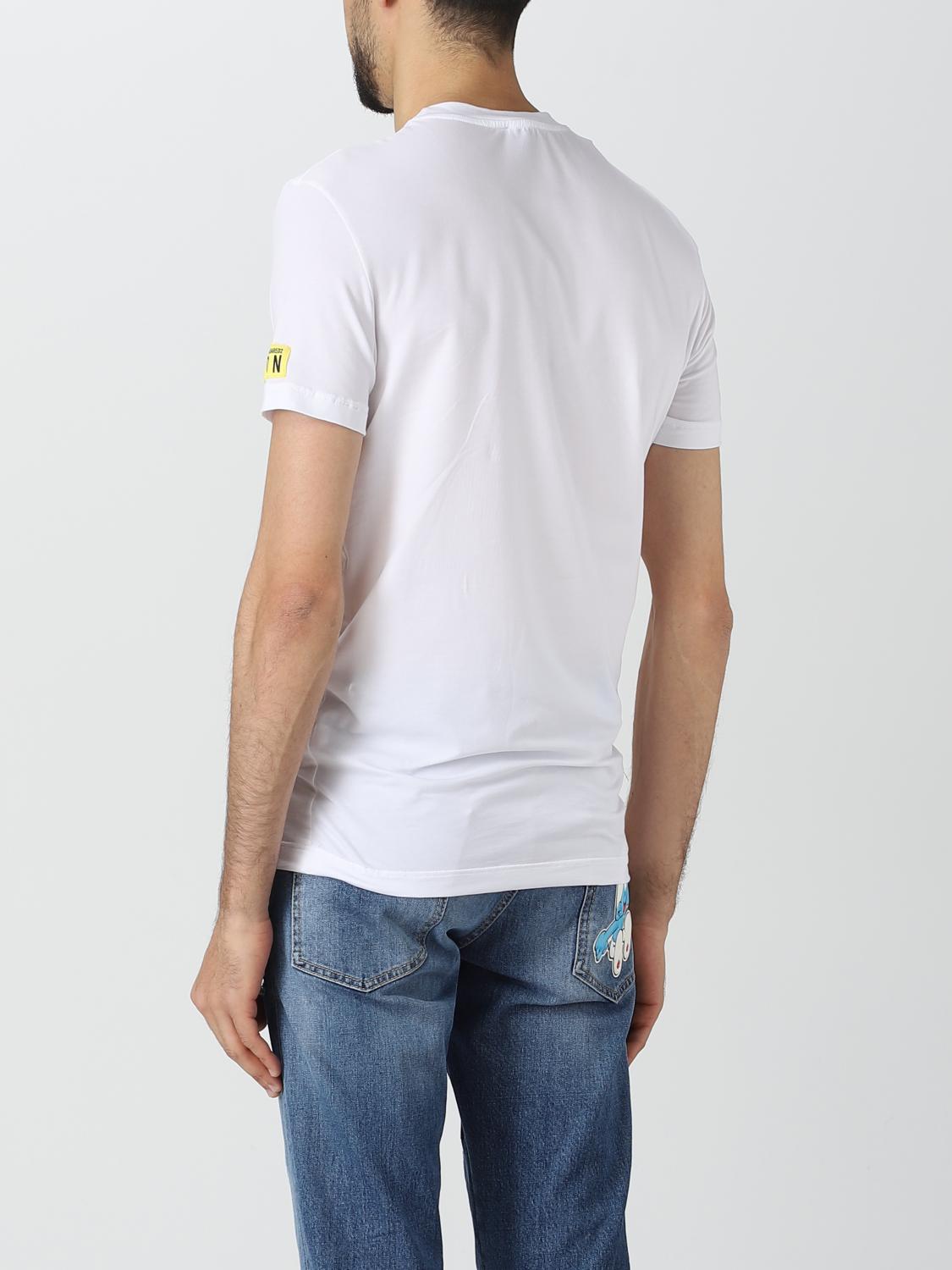DSQUARED2 SWEATER: Dsquared2 cotton T-shirt, White 2 - Img 2