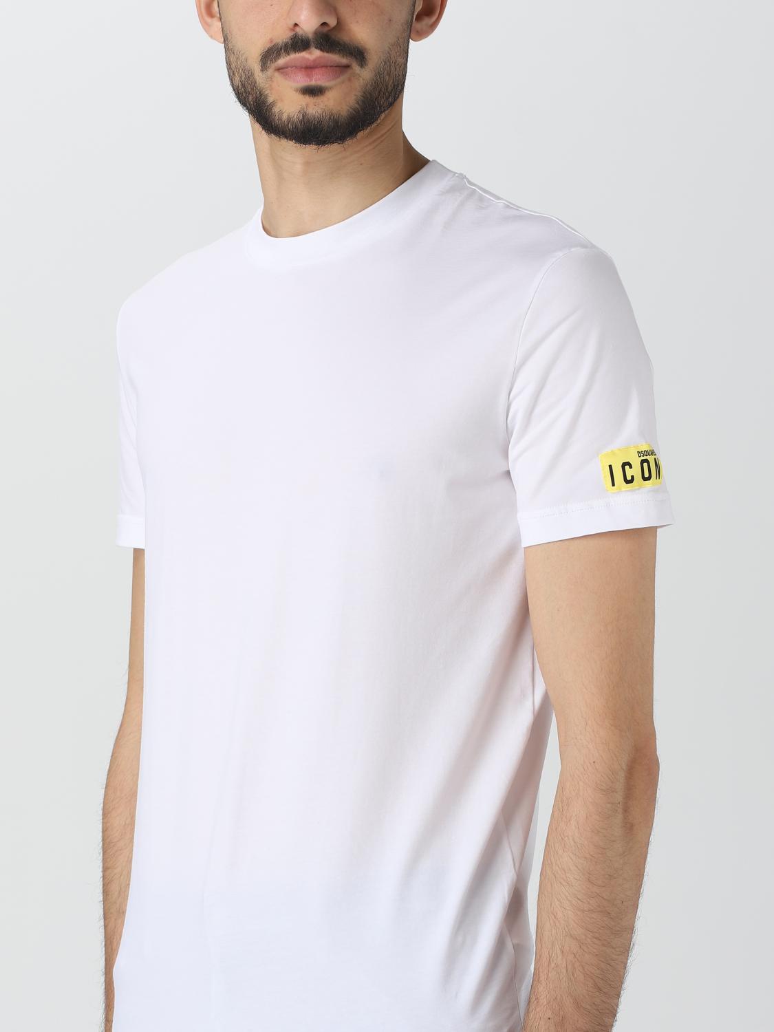 DSQUARED2 SWEATER: Dsquared2 cotton T-shirt, White 2 - Img 3