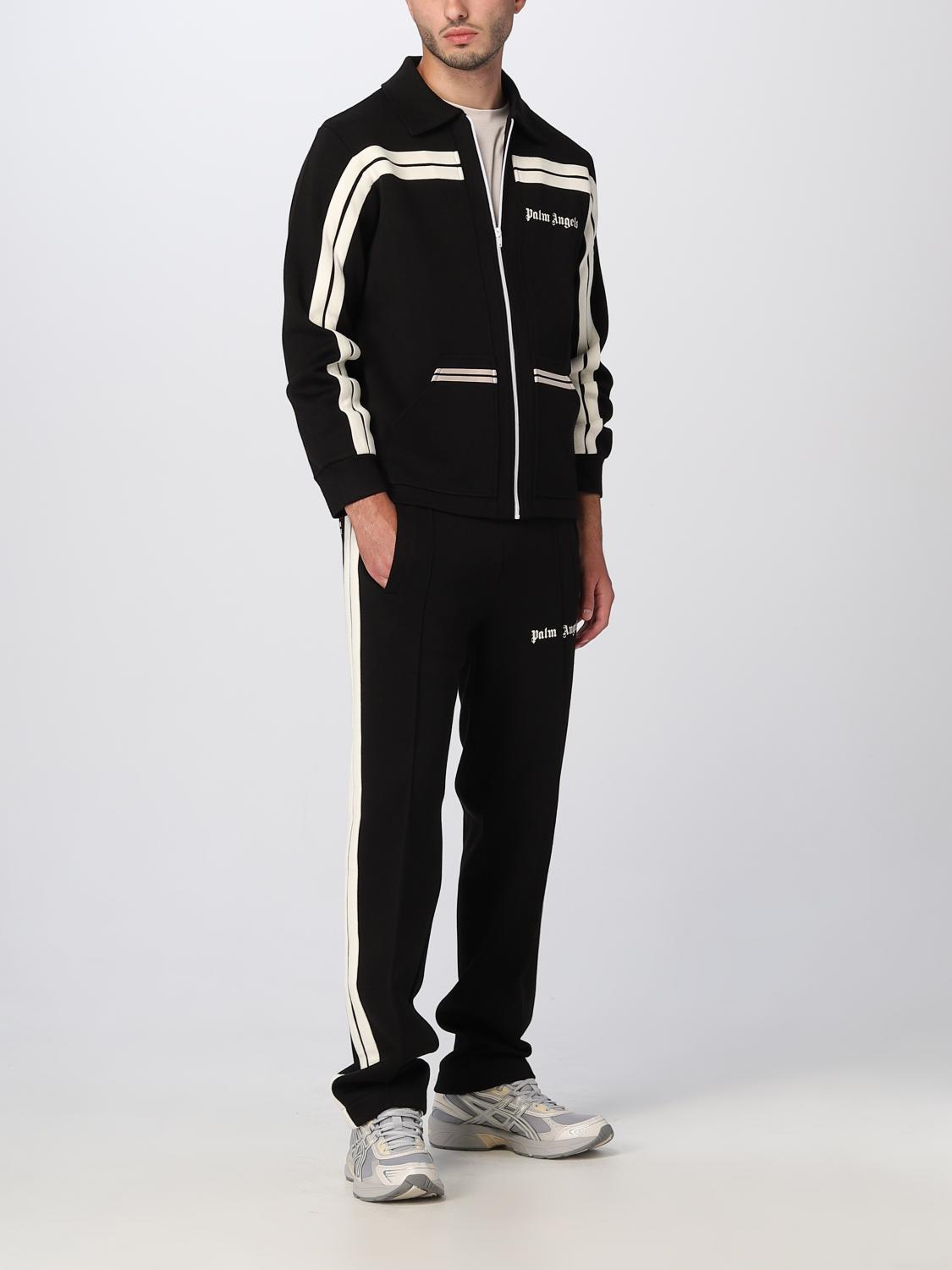 PALM ANGELS PANTS: Palm Angels joggers in wool and acrylic, Black - Img 2