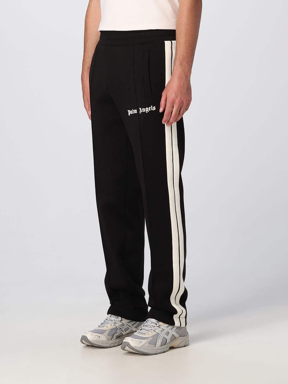 PALM ANGELS PANTS: Palm Angels joggers in wool and acrylic, Black - Img 4