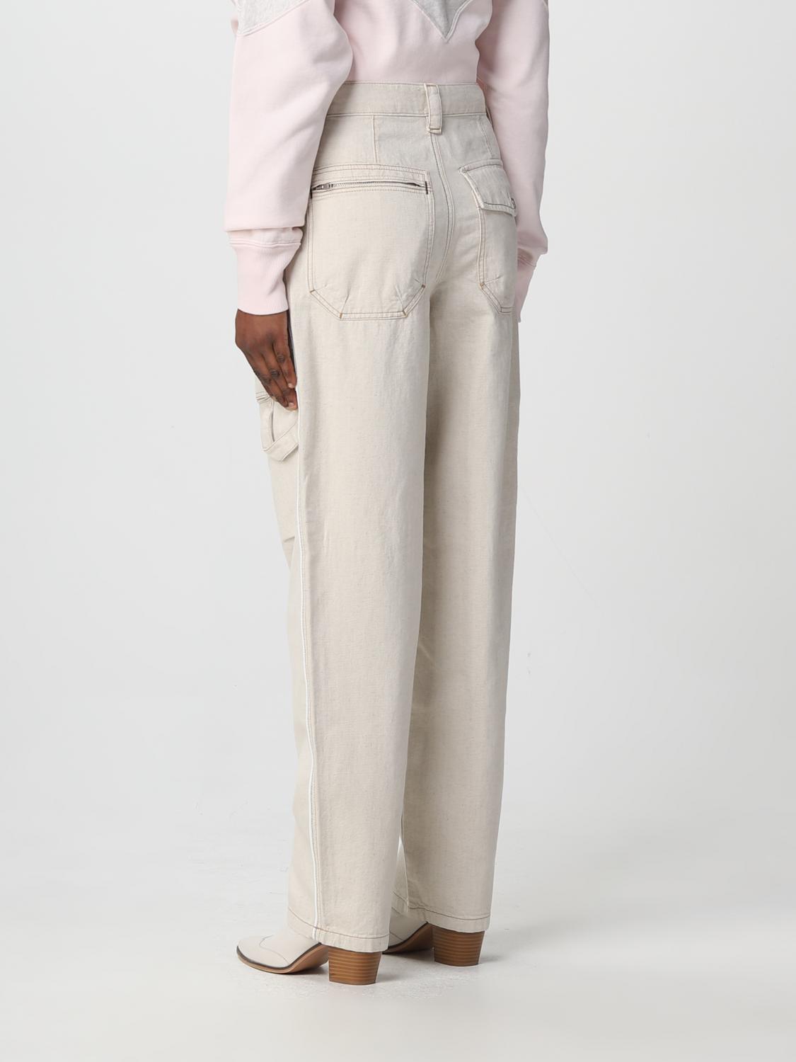 デニム・ジーパン ISABEL MARANT Woman Jeans Beige PA0103FAA2H03I 23EC Isabel Marant Outlet: Pants woman - Beige | Isabel Marant