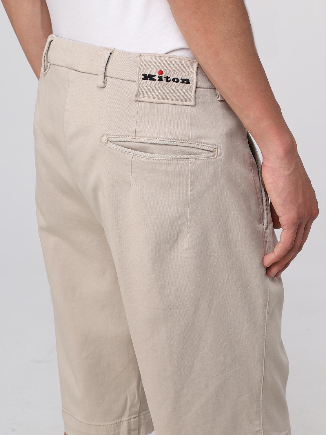 KITON PANTS: Pants men Kiton, Beige - Img 5