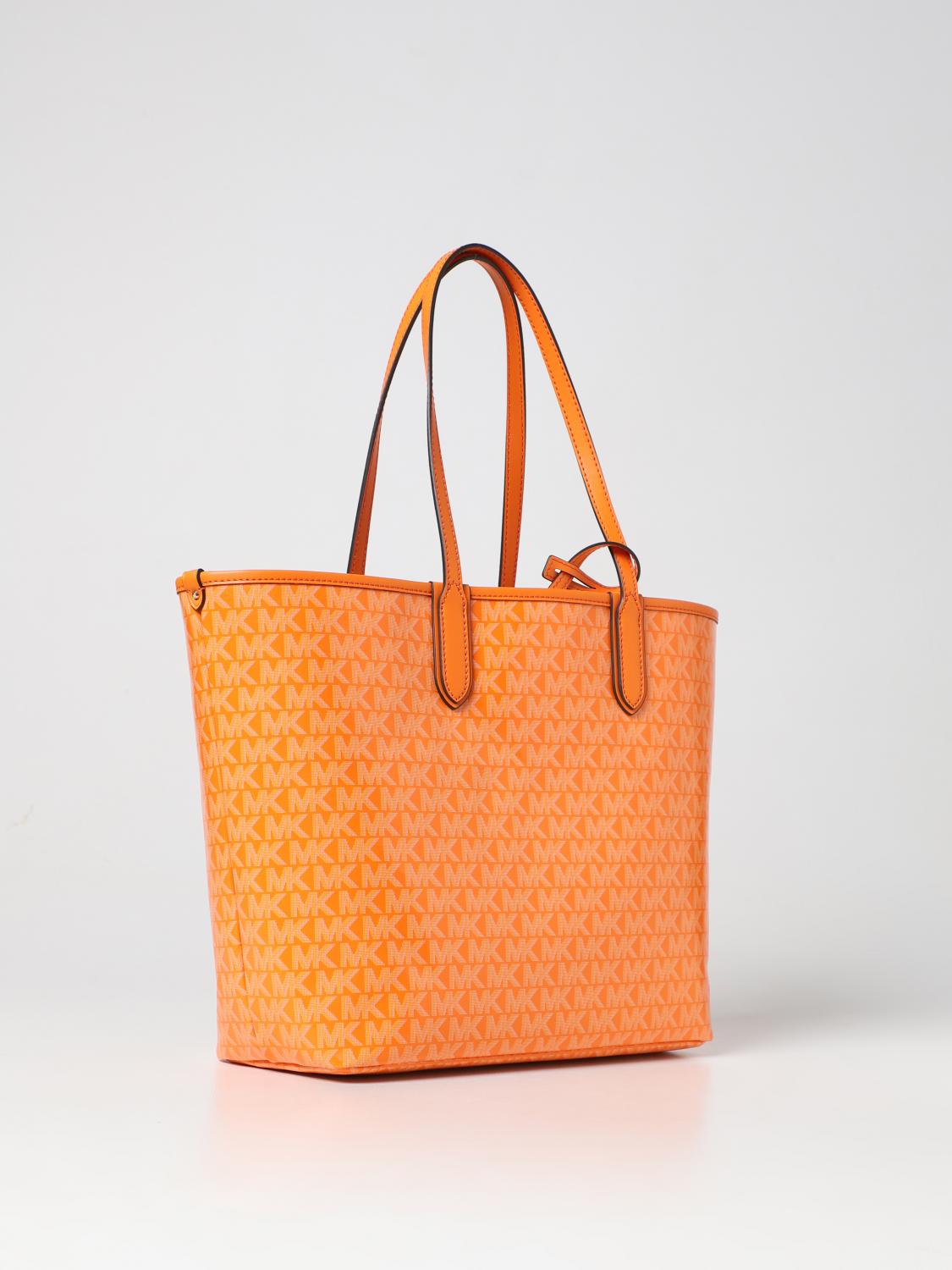 MICHAEL KORS BORSA TOTE: Borsa Eliza Michael Kors in tessuto spalmato, Arancione - Img 2