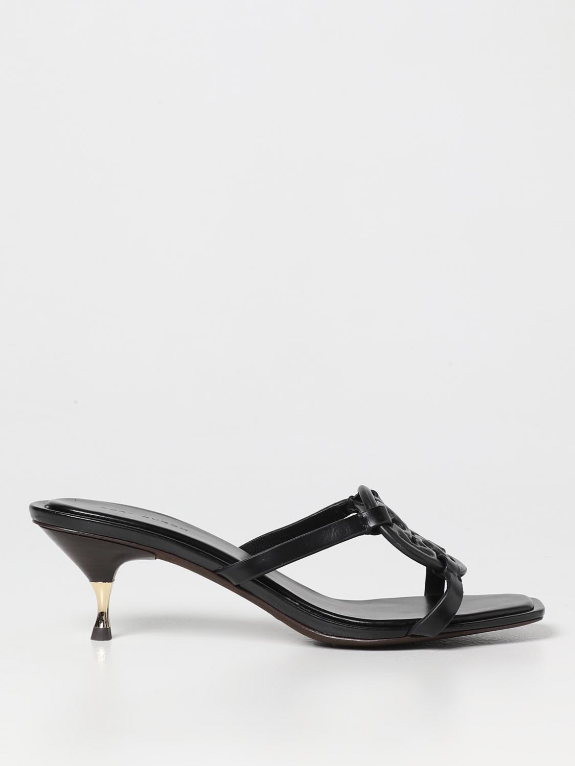 TORY BURCH HEELED SANDAL: Tory Burch Miller sandals in leather, Black - Img 1