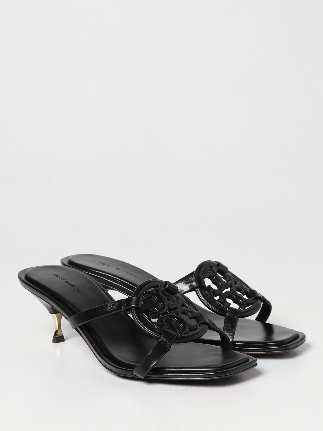 TORY BURCH HEELED SANDAL: Tory Burch Miller sandals in leather, Black - Img 2