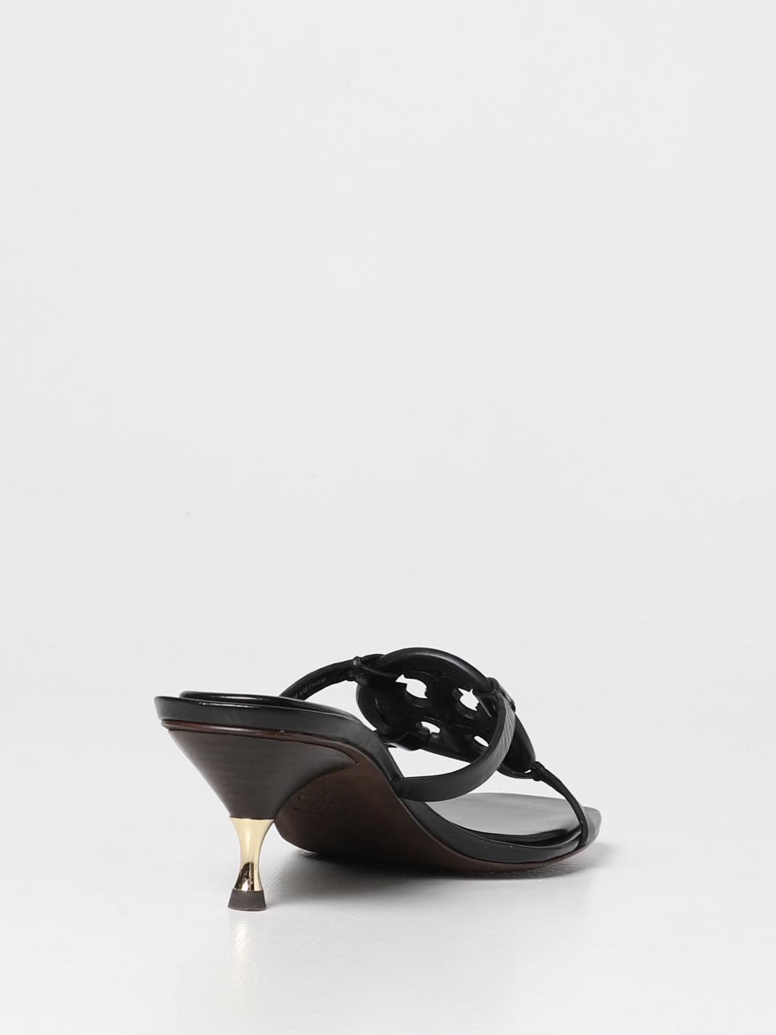TORY BURCH HEELED SANDAL: Tory Burch Miller sandals in leather, Black - Img 3