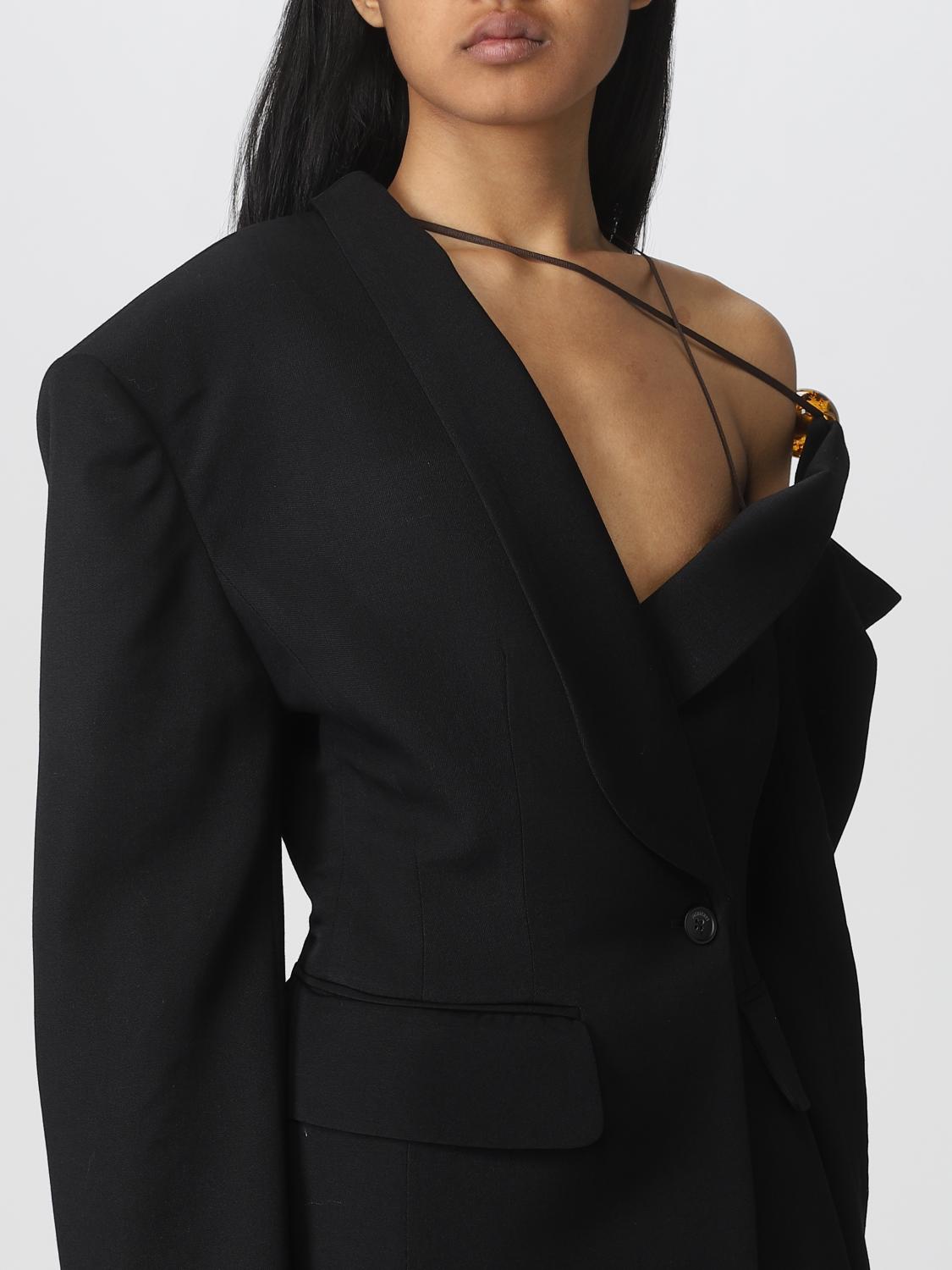アウターその他 JACQUEMUS Woman Blazer Black 23E231JA0221333 990 Jacquemus Outlet: women's blazer - Black | Jacquemus blazer
