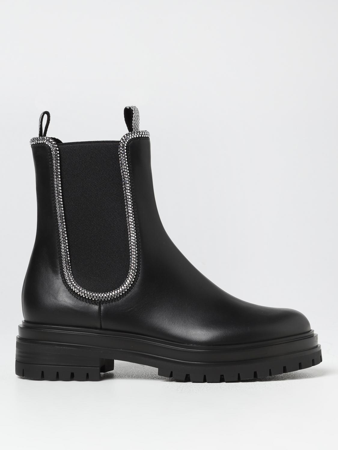 GIANVITO ROSSI BOTINES PLANOS: Botines planos mujer Gianvito Rossi, Negro - Img 1