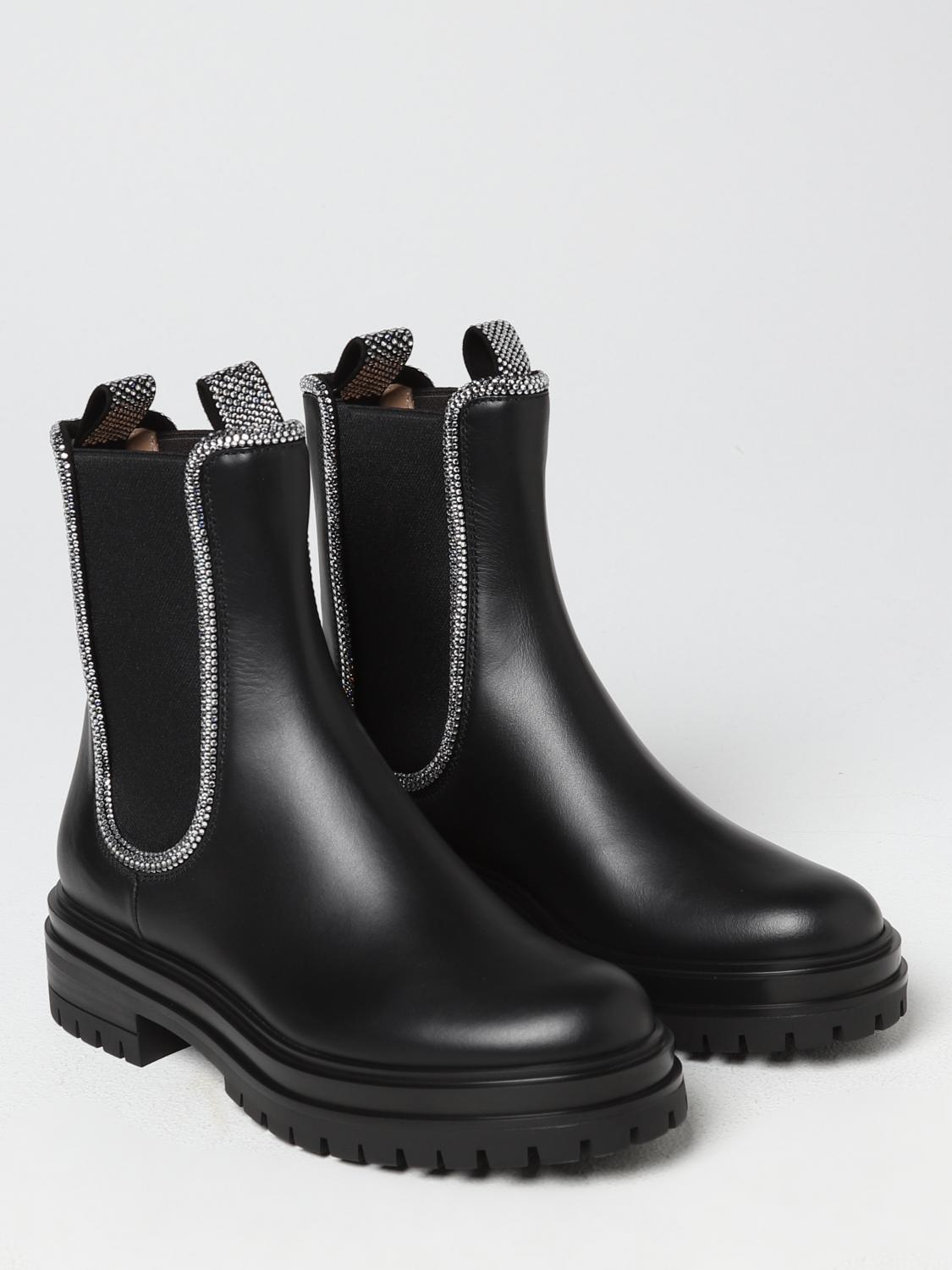 GIANVITO ROSSI BOTINES PLANOS: Botines planos mujer Gianvito Rossi, Negro - Img 2