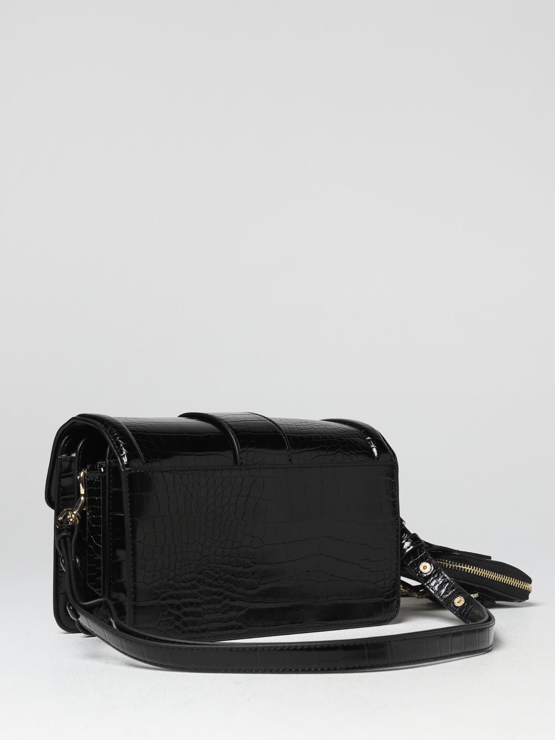 VERSACE JEANS COUTURE: bag in crocodile print leather - Black