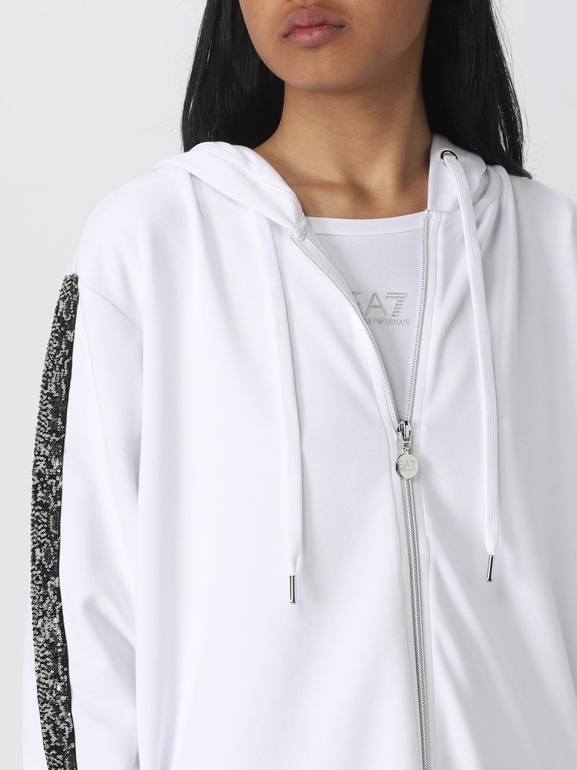 EA7 FELPA: Felpa donna Ea7, Bianco - Img 4