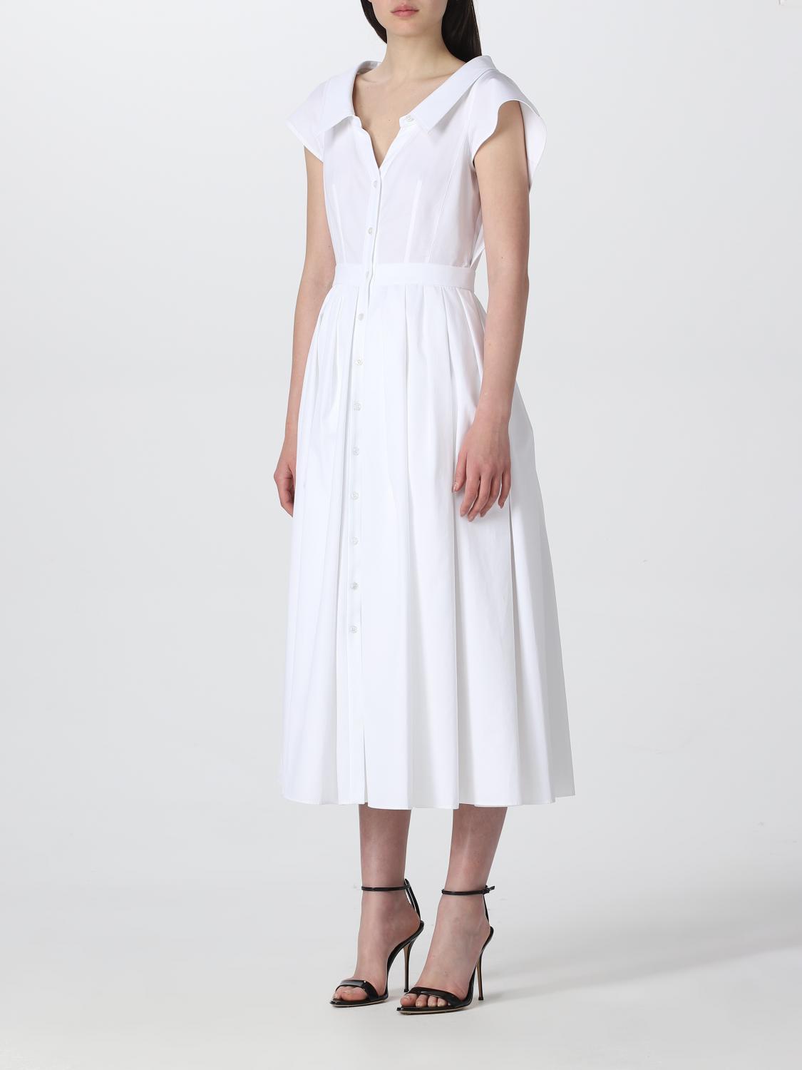 MCQUEEN ABITO: Abito McQueen in popeline, Bianco - Img 3