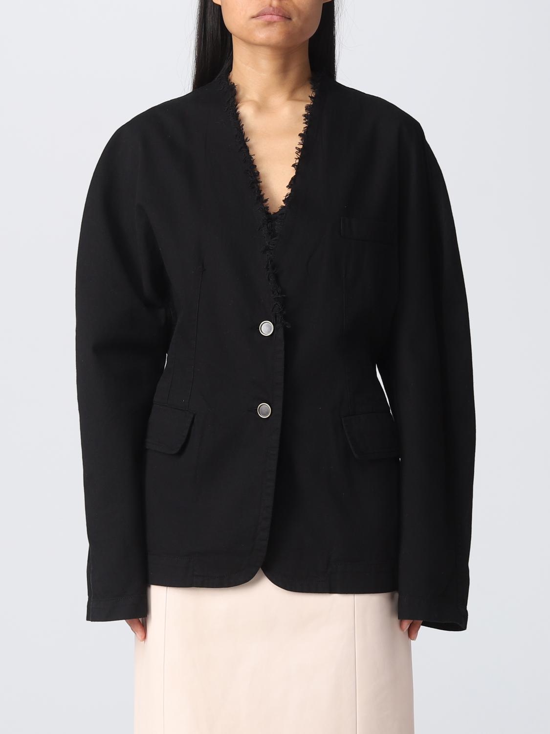 ジャケット UMA WANG Women Jackets UW6033 UW036 BLUE UMA WANG: Jacket woman - Black | Uma Wang jacket UW6033