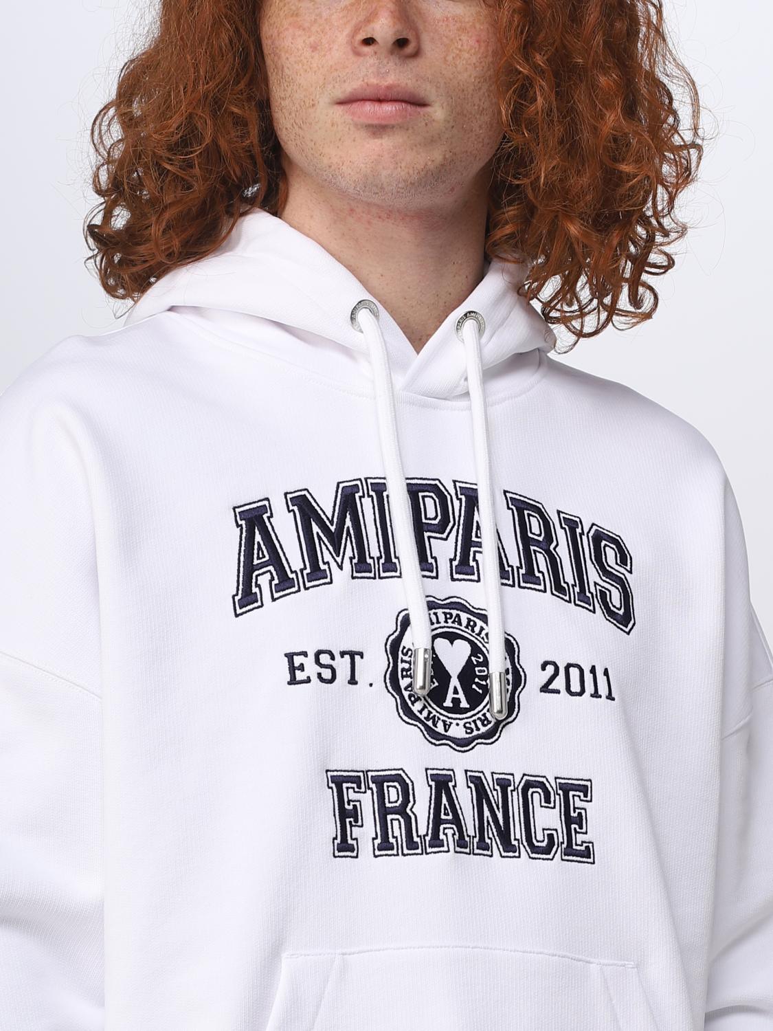 AMI PARIS SWEATSHIRT: Sweatshirt men Ami Paris, White - Img 3