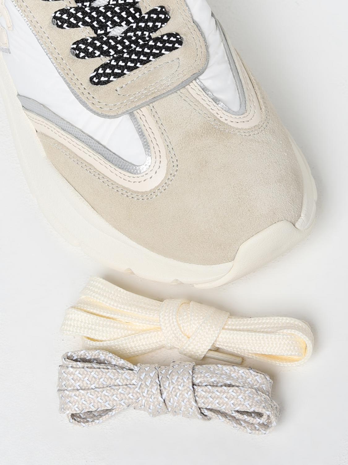 TORY BURCH SNEAKERS: Sneakers Good Tory Burch in nylon e pelle, Bianco - Img 4