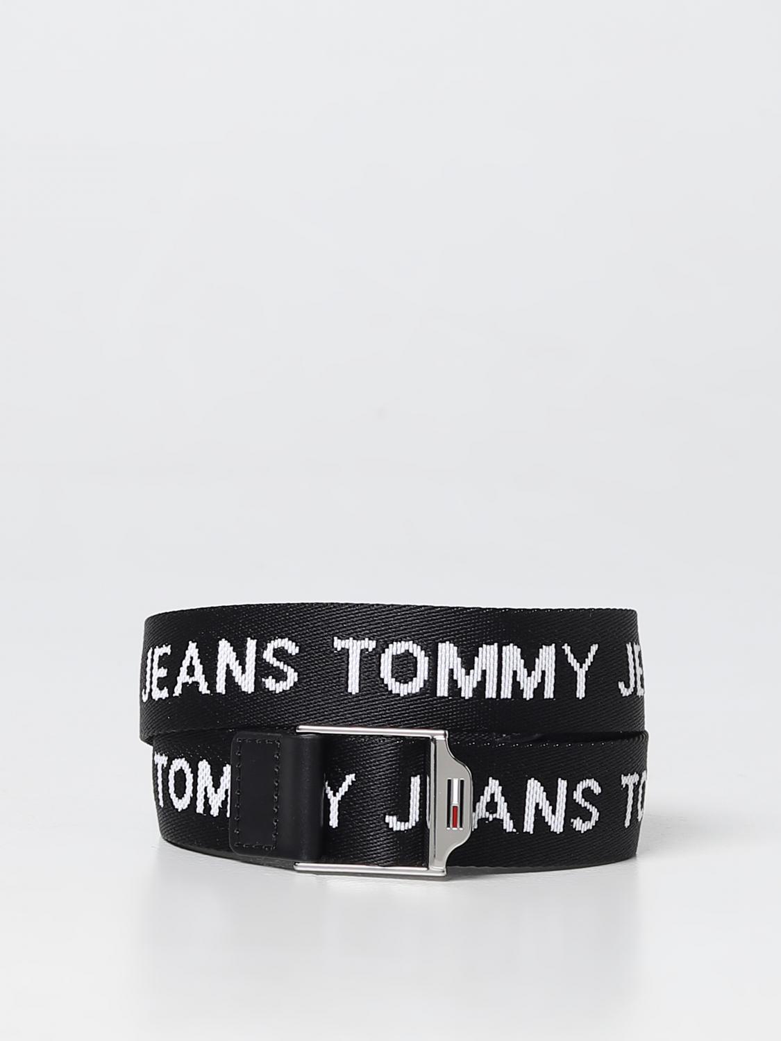 TOMMY JEANS CINTURA: Cintura Tommy Jeans in tessuto riciclato, Nero - Img 1