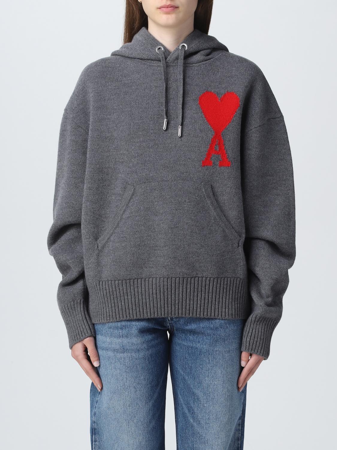 AMI PARIS SUDADERA: Sudadera mujer Ami Paris, Gris - Img 1
