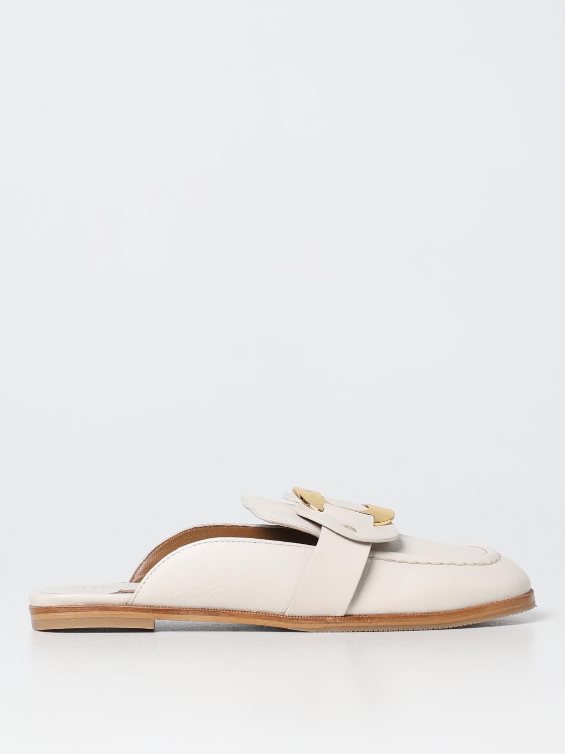 SEE BY CHLOÉ FLACHE SCHUHE: Flache sandalen damen See by ChloÉ, Weiß - Img 1