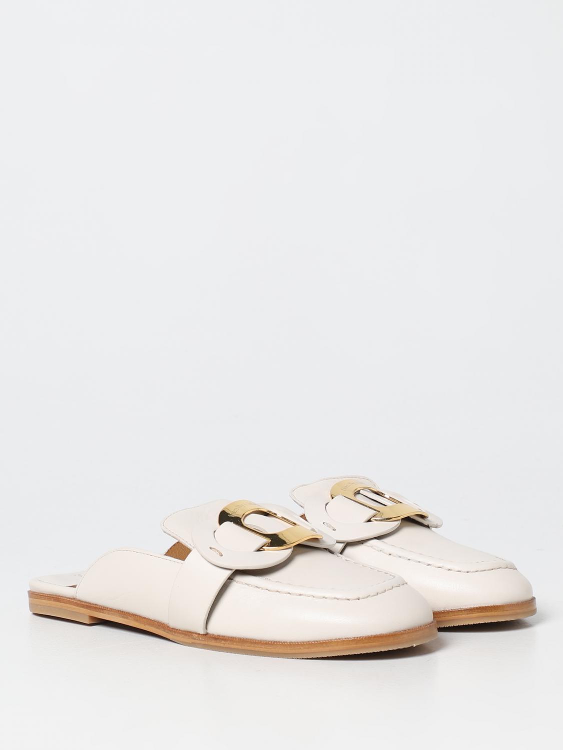 SEE BY CHLOÉ FLACHE SCHUHE: Flache sandalen damen See by ChloÉ, Weiß - Img 2