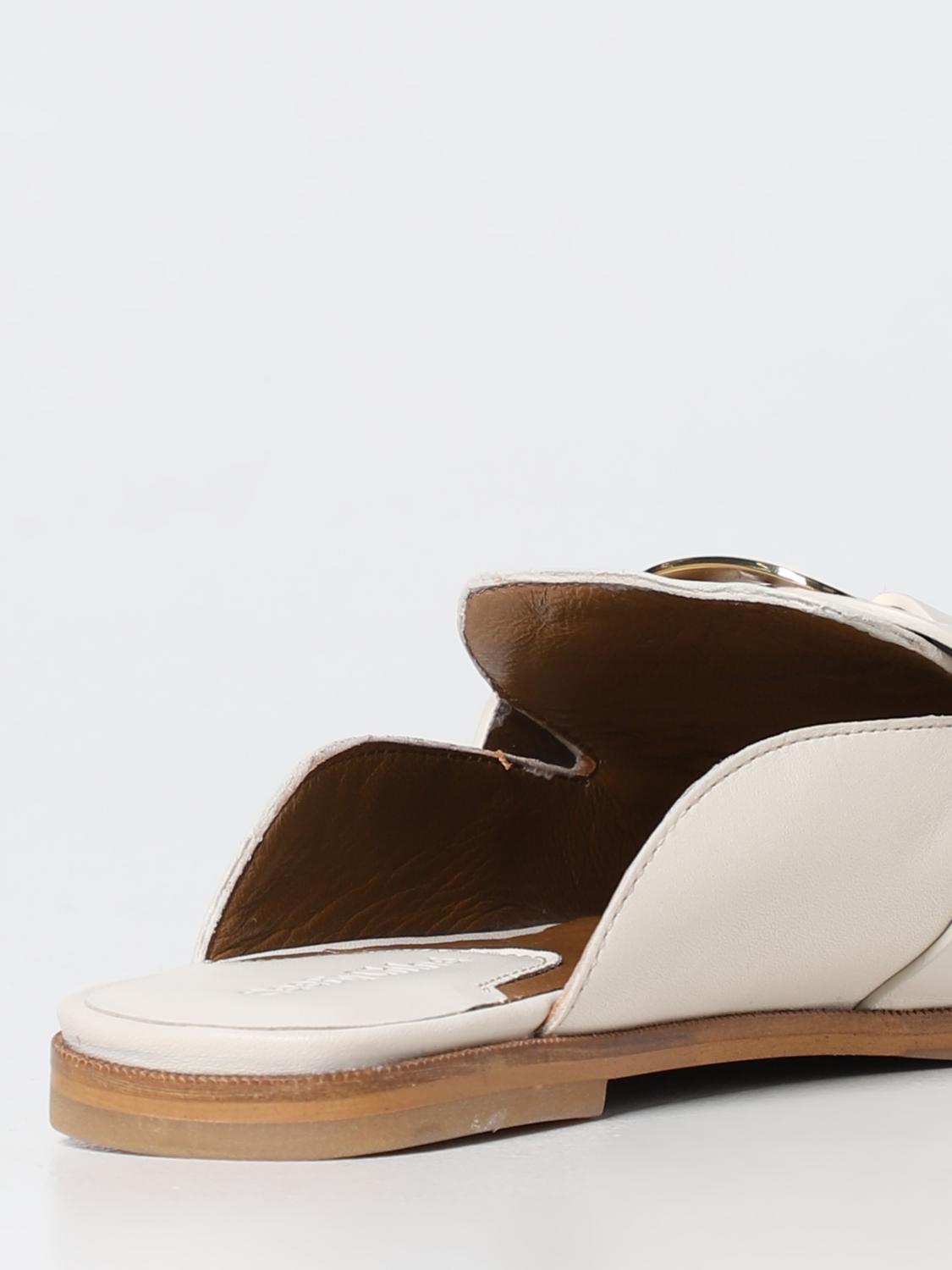 SEE BY CHLOÉ FLACHE SCHUHE: Flache sandalen damen See by ChloÉ, Weiß - Img 3