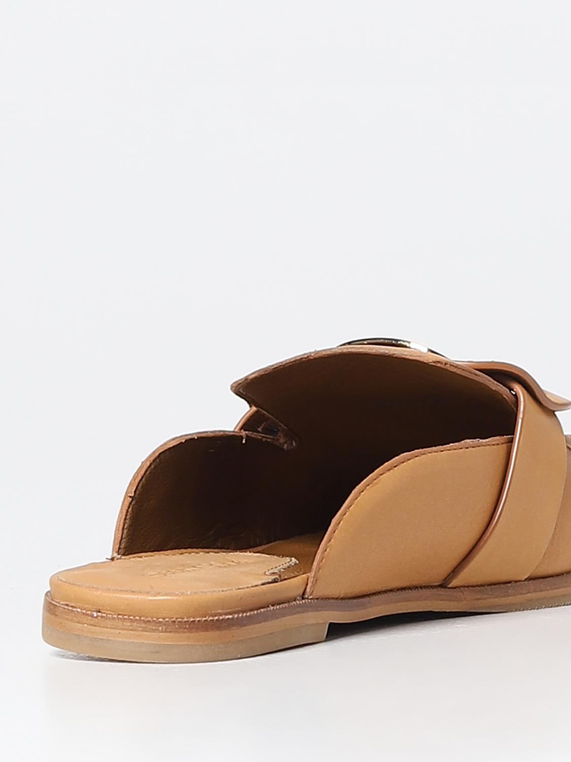 SEE BY CHLOÉ FLACHE SCHUHE: Flache sandalen damen See by ChloÉ, Braun - Img 3