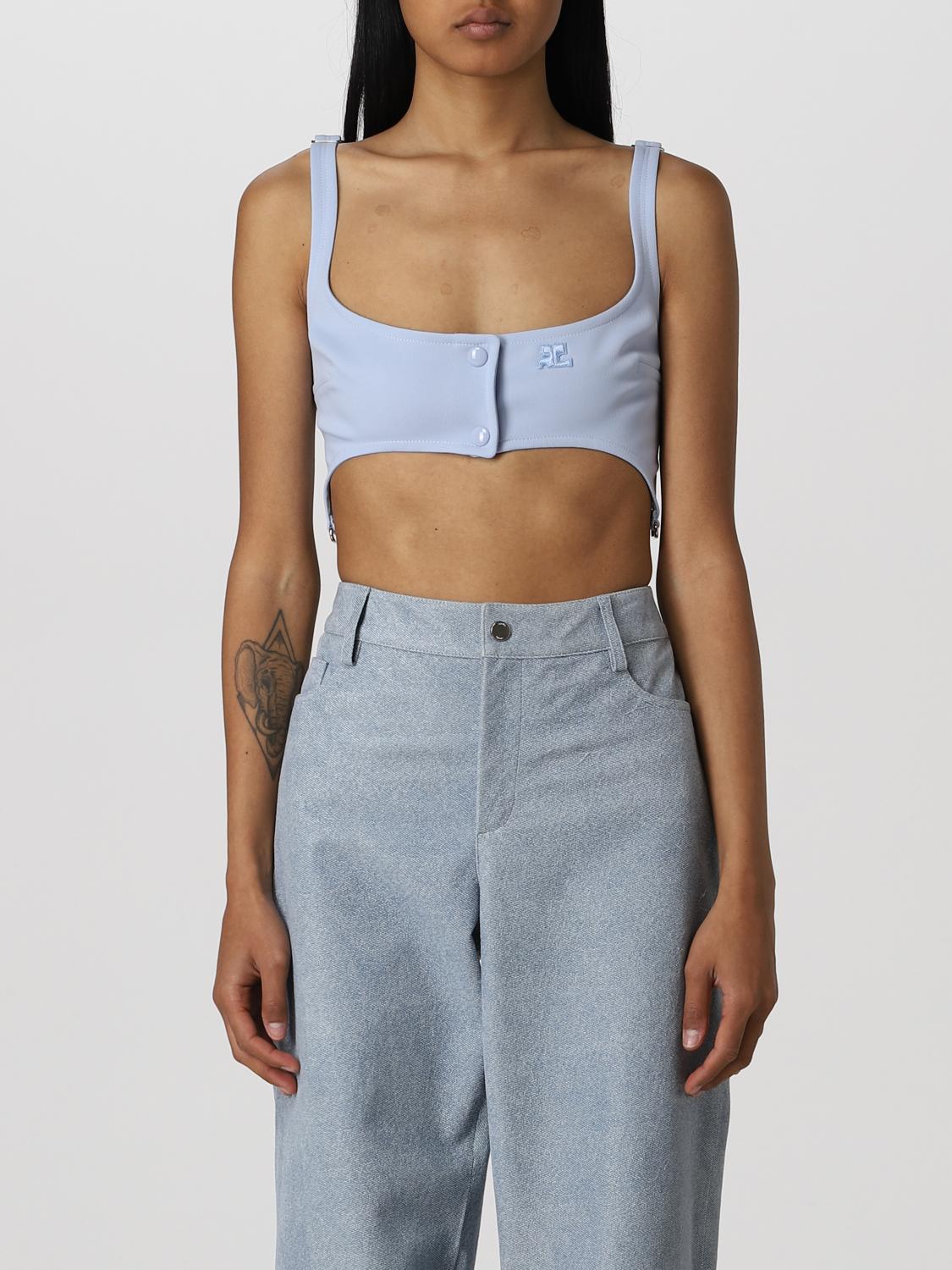 COURRÈGES TOP: Top mujer CourrÈges, Azul Oscuro - Img 1