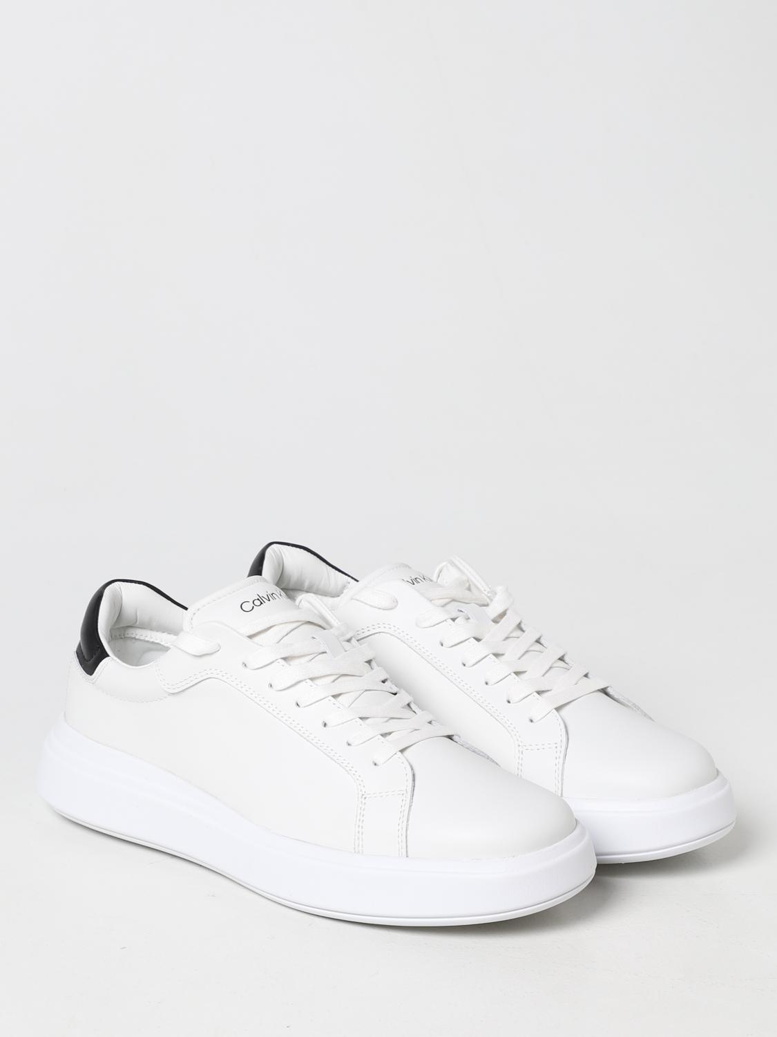 CALVIN KLEIN SNEAKERS: Sneakers Calvin Klein in pelle, Bianco - Img 2