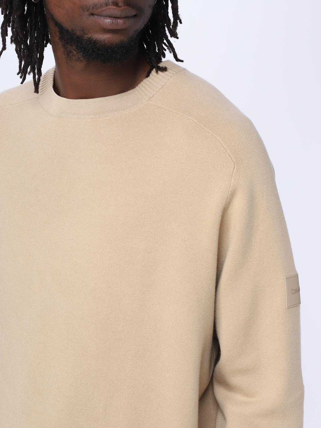 CALVIN KLEIN PULL: Pull homme Calvin Klein, Beige - Img 4