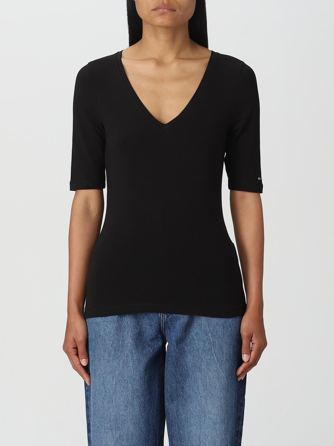 TOMMY HILFIGER T-SHIRT: Pullover damen Tommy Hilfiger, Schwarz - Img 1
