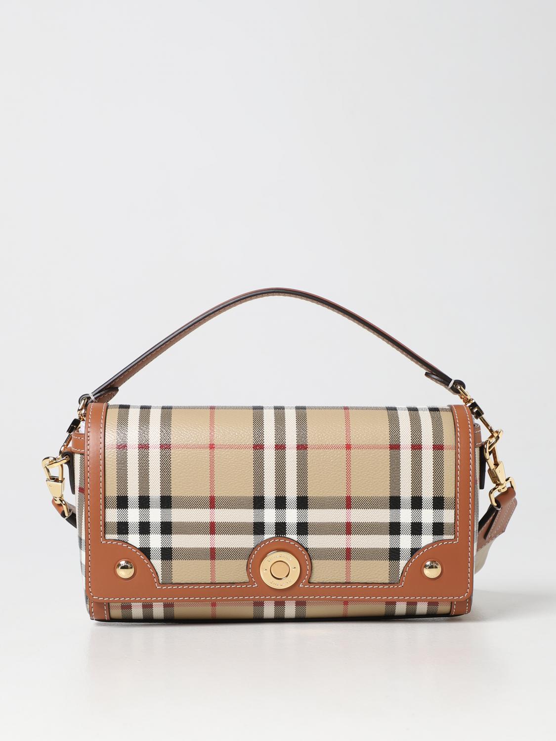 Burberry Briar bag in coated fabric - Beige | 8066165 | GIGLIO.COM