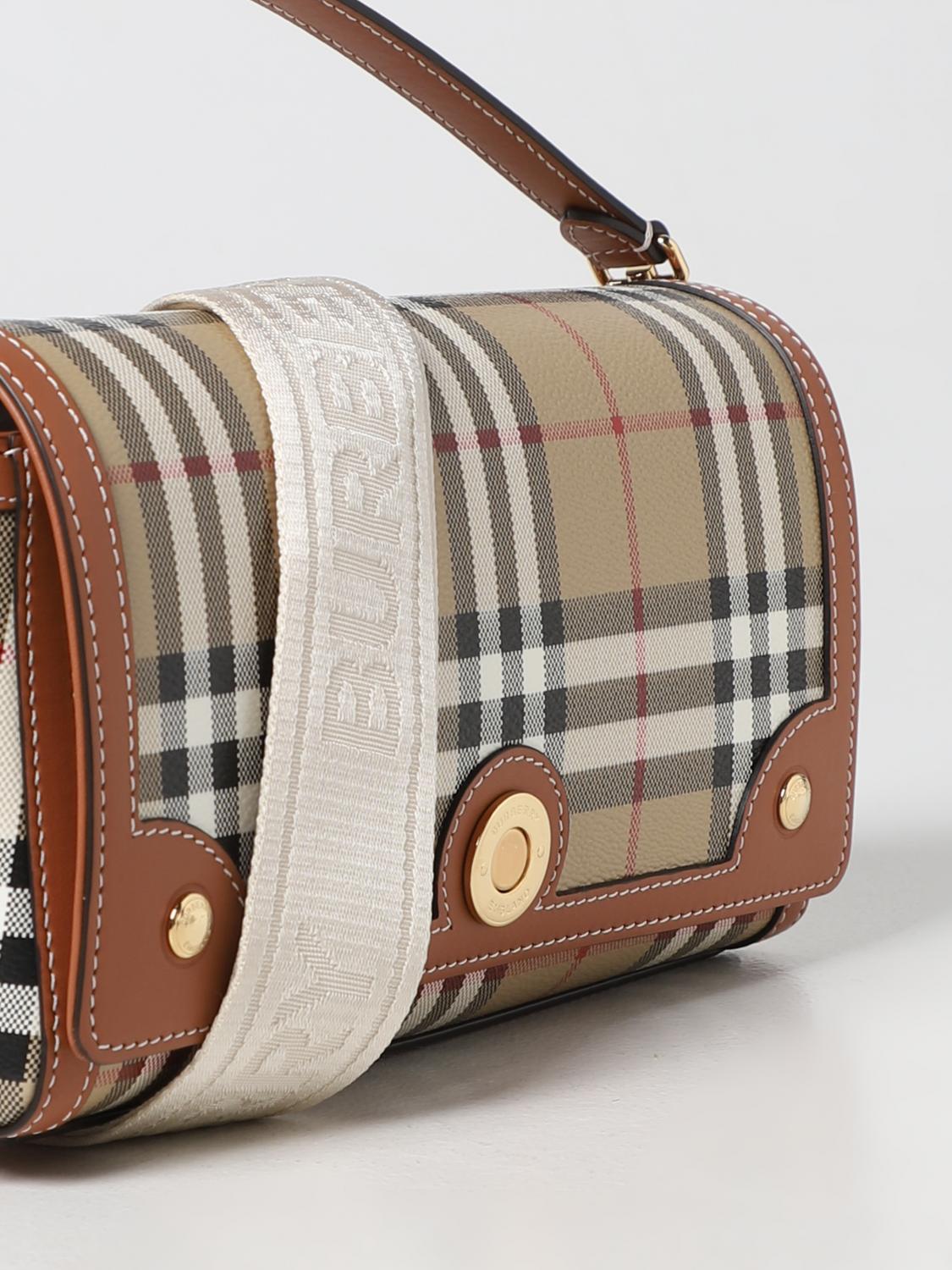 Burberry Briar bag in coated fabric - Beige | 8066165 | GIGLIO.COM