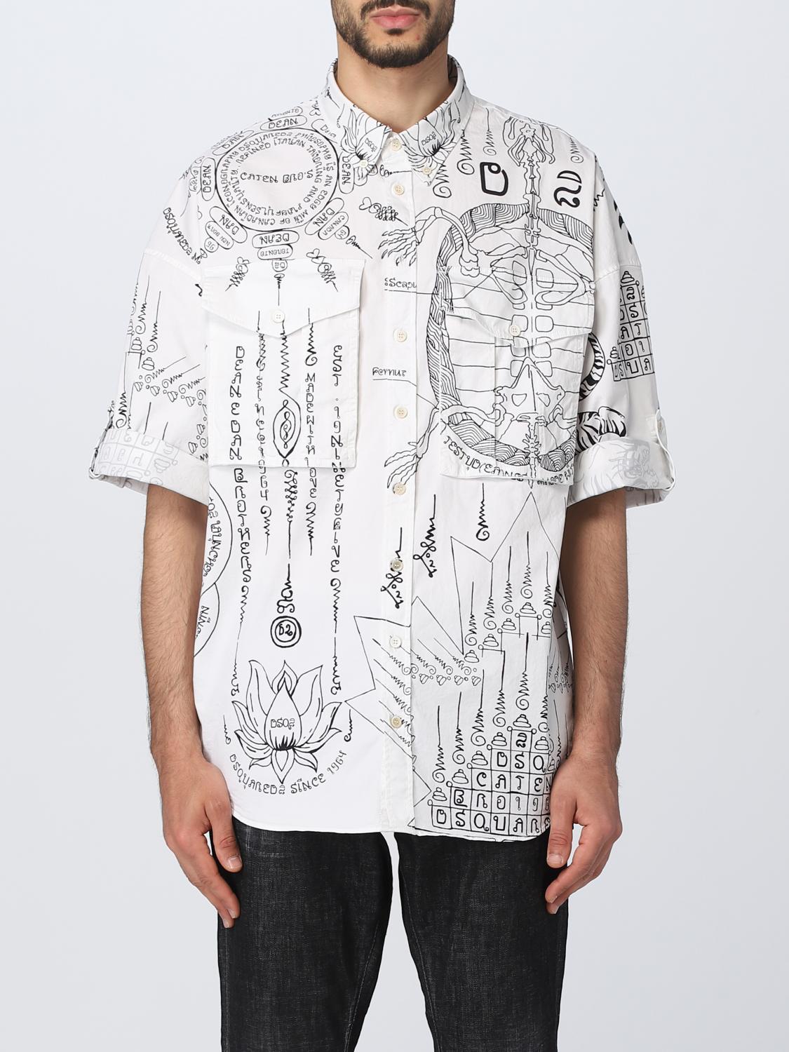 DSQUARED2 SHIRT: Dsquared2 shirt in stretch cotton, White - Img 1