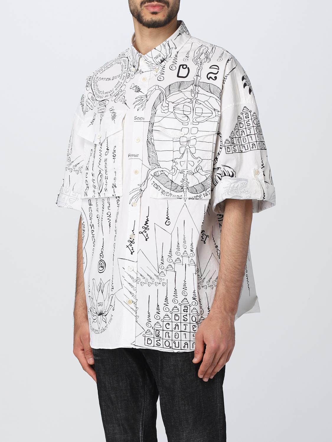 DSQUARED2 SHIRT: Dsquared2 shirt in stretch cotton, White - Img 4