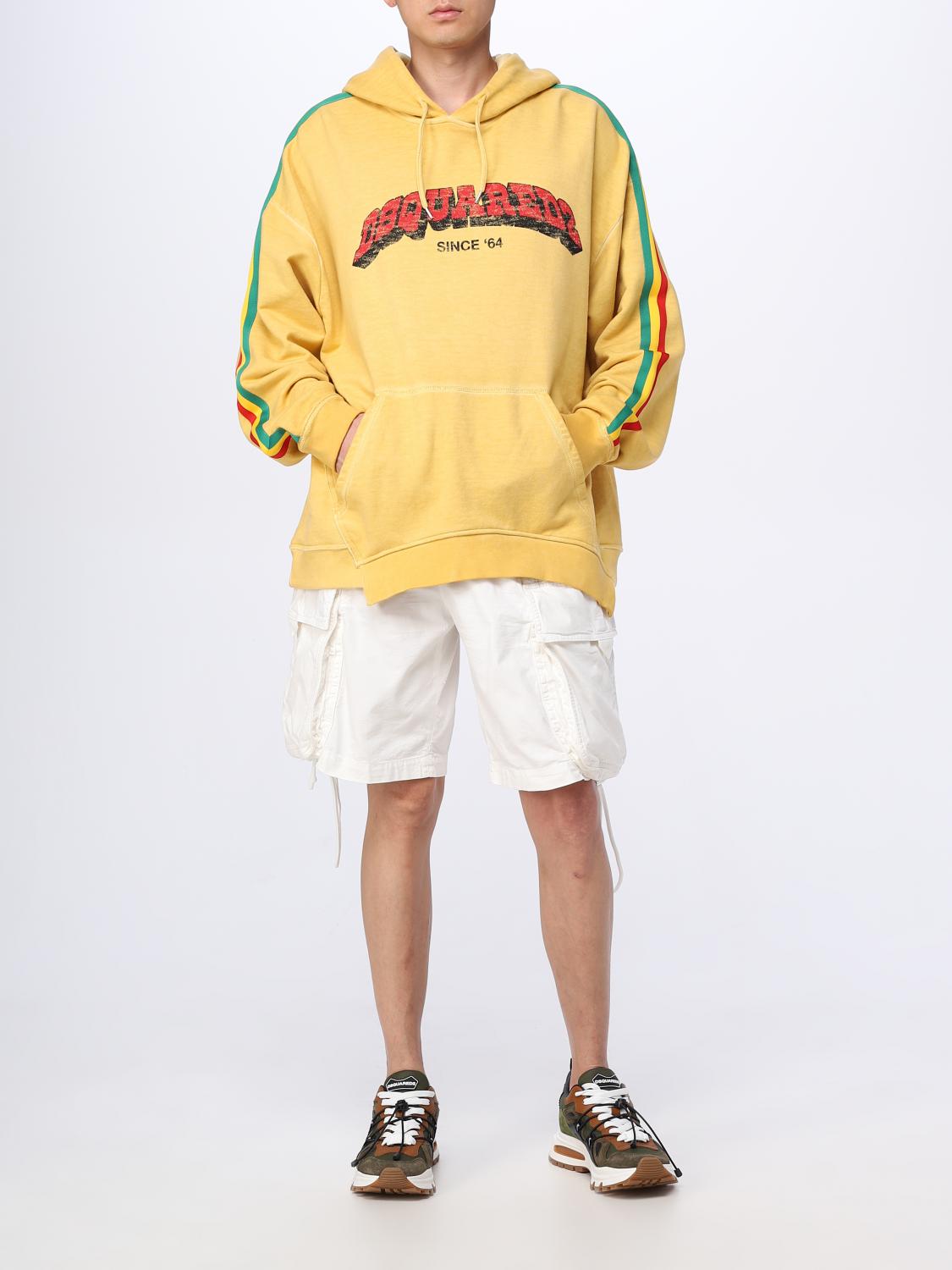 DSQUARED2 SWEATSHIRT: Dsquared2 sweatshirt in cotton, Yellow - Img 2