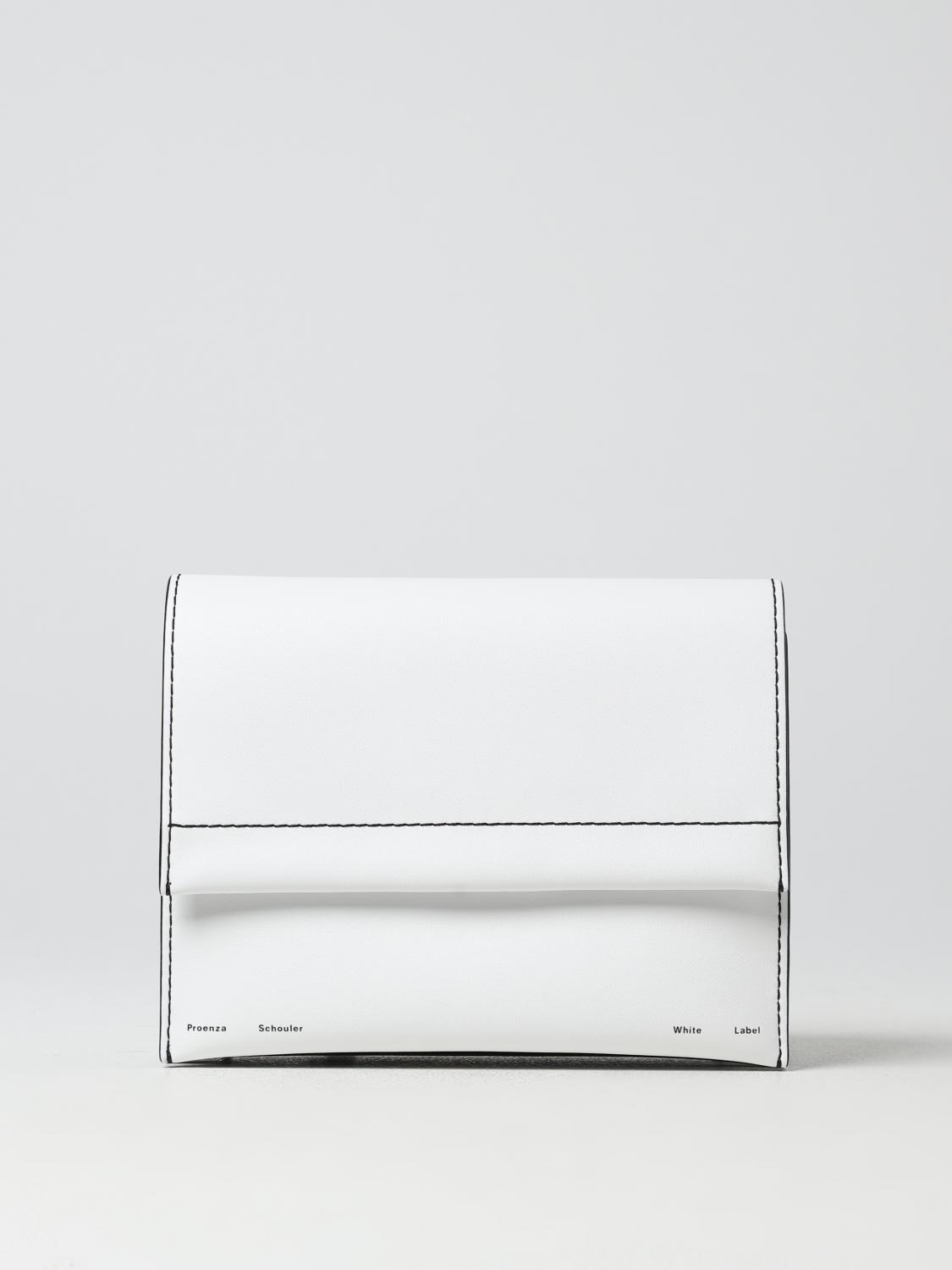 PROENZA SCHOULER BORSA A TRACOLLA: Borsa Accordion Proenza Schouler in pelle liscia, Bianco - Img 1