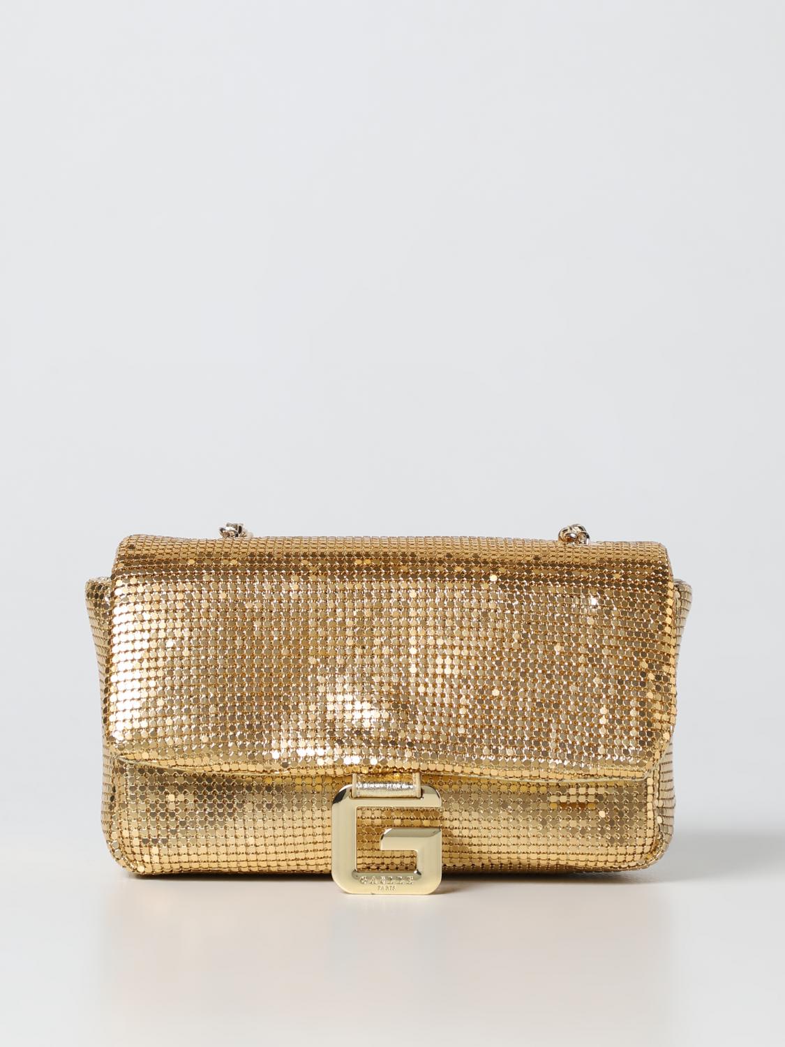GAËLLE PARIS BORSA MINI: Borsa Gaëlle in maglia metallica, Oro - Img 1