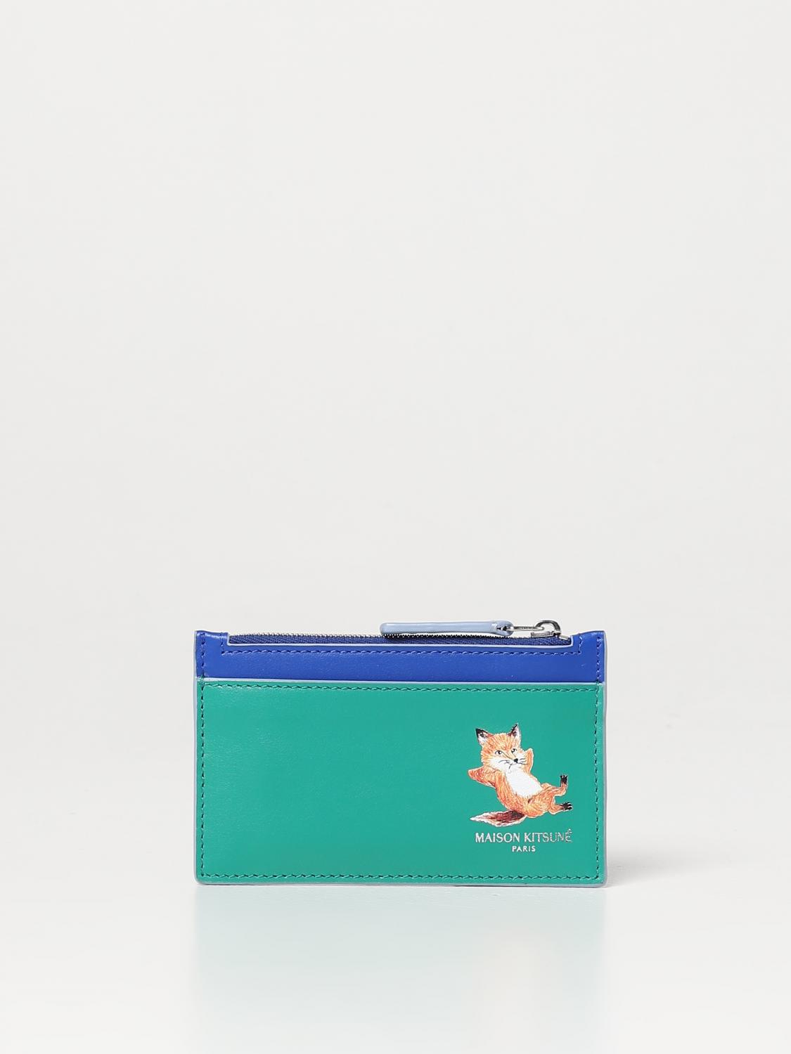 Maison Kitsuné Wallet men - Grass Green | KU05326LC0029 | GIGLIO.COM