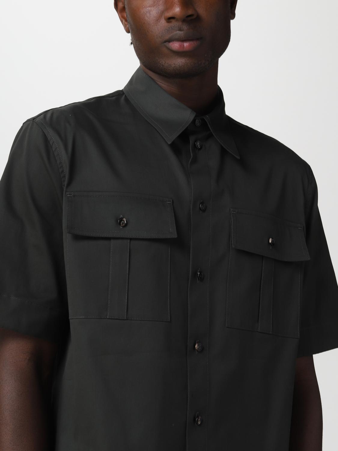 BOTTEGA VENETA 衬衫: 衬衫 男士 Bottega Veneta, 黑色 - Img 5