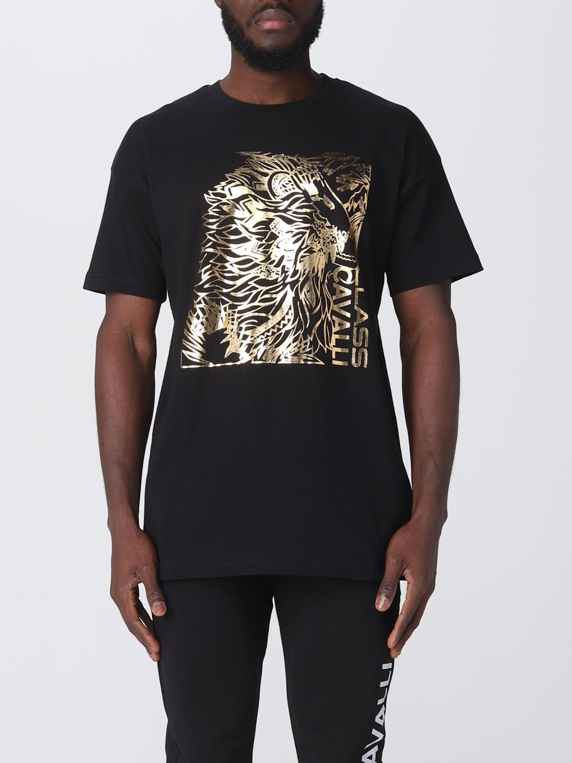 Cavalli Class Brown Cotton Men T-Shirt main image 0